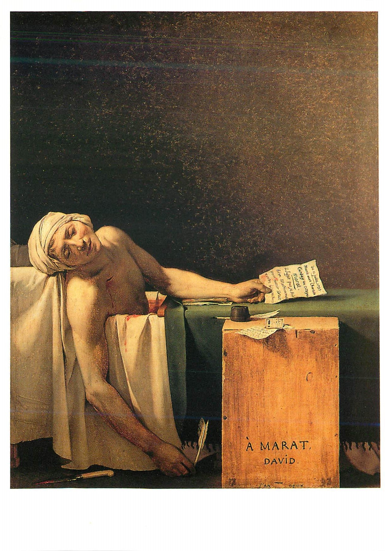 CPM Louvre Exposition David 1989 1990 Marat Assassine Toile Louis David 1748 1825