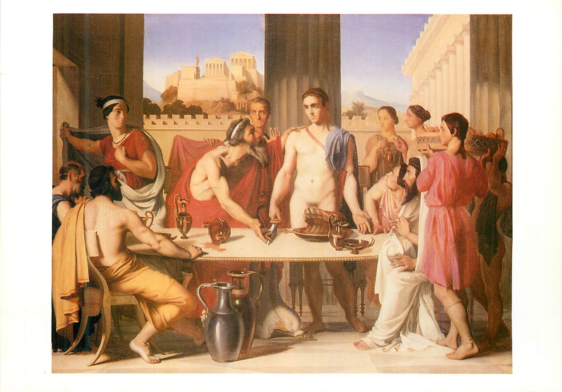 CPM Paris Ecole Nationle Superieure des Beaux Arts Hippolyte Flandrin (1809 1864) Thesee Reconnu par son Pere