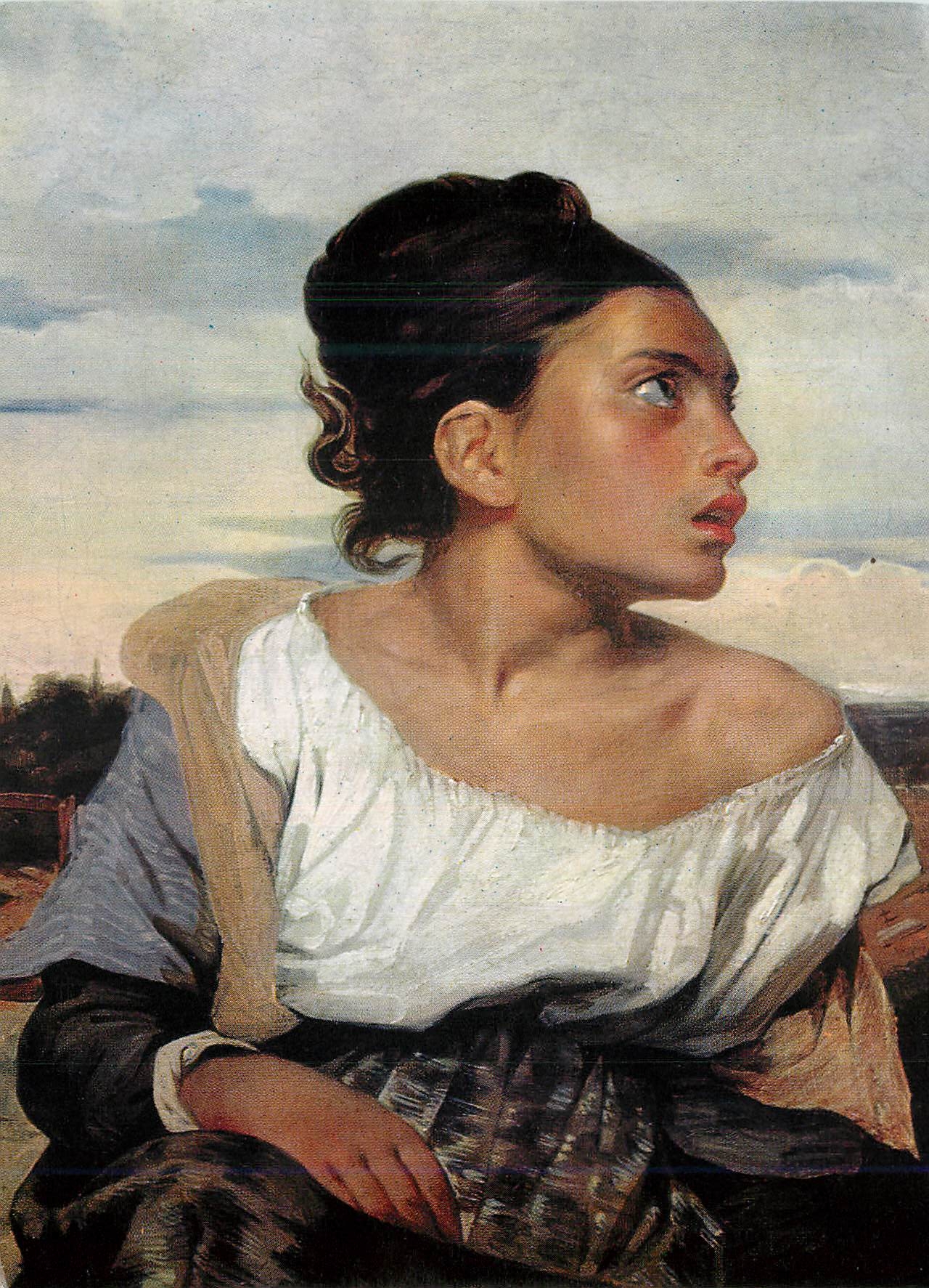 CPM Musee du Louvre Eugene Delacroix 1798 1863  l'Orpheline au Cimetiere