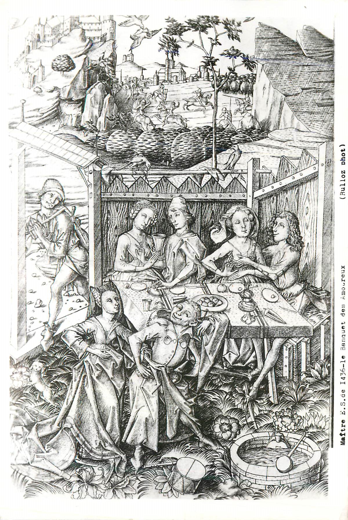 Le Banquet des Amoureux — Maître E.S. de 1436 — (Rulloz phot)