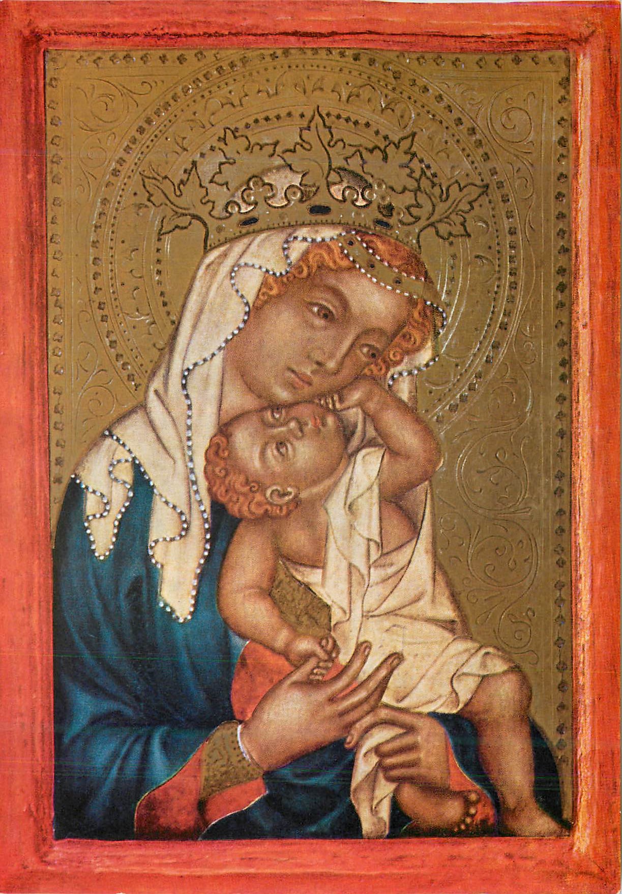 CPM La Vierge Marie avec l'Enfant Bohmischer Meister um 1360 Staatliche Kunsthalle Kartsrube