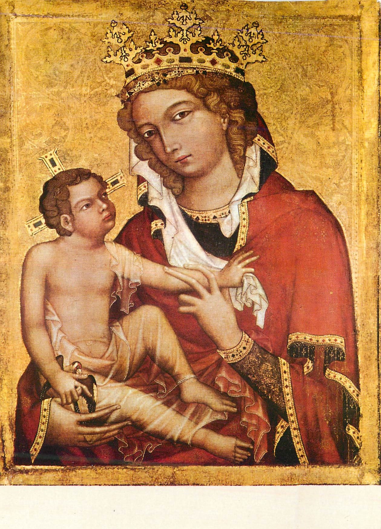 CPM Nakladatelstvi Praha Narodni Galerie V Praze Maitre Tcheque vers 1350 La Vierge et L'Enfant