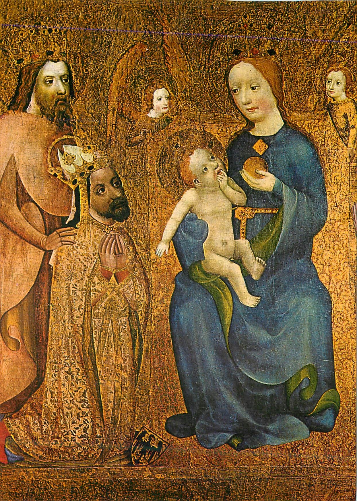 CPM Nakladatelstvi Praha Narodni Galerie V Praze Maitre Tcheque avant 1371 Tableau Votif de l'Archeveque Jean Ocko de Vl