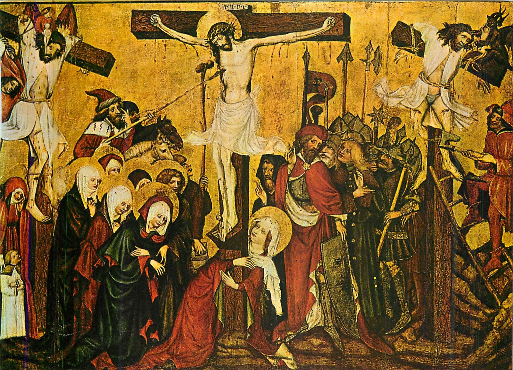 CPM Nakladatelstvi Praha Narodni Galerie V Praze Maitre du Retable de Rajhrad avant 1420 Le Crucifiement