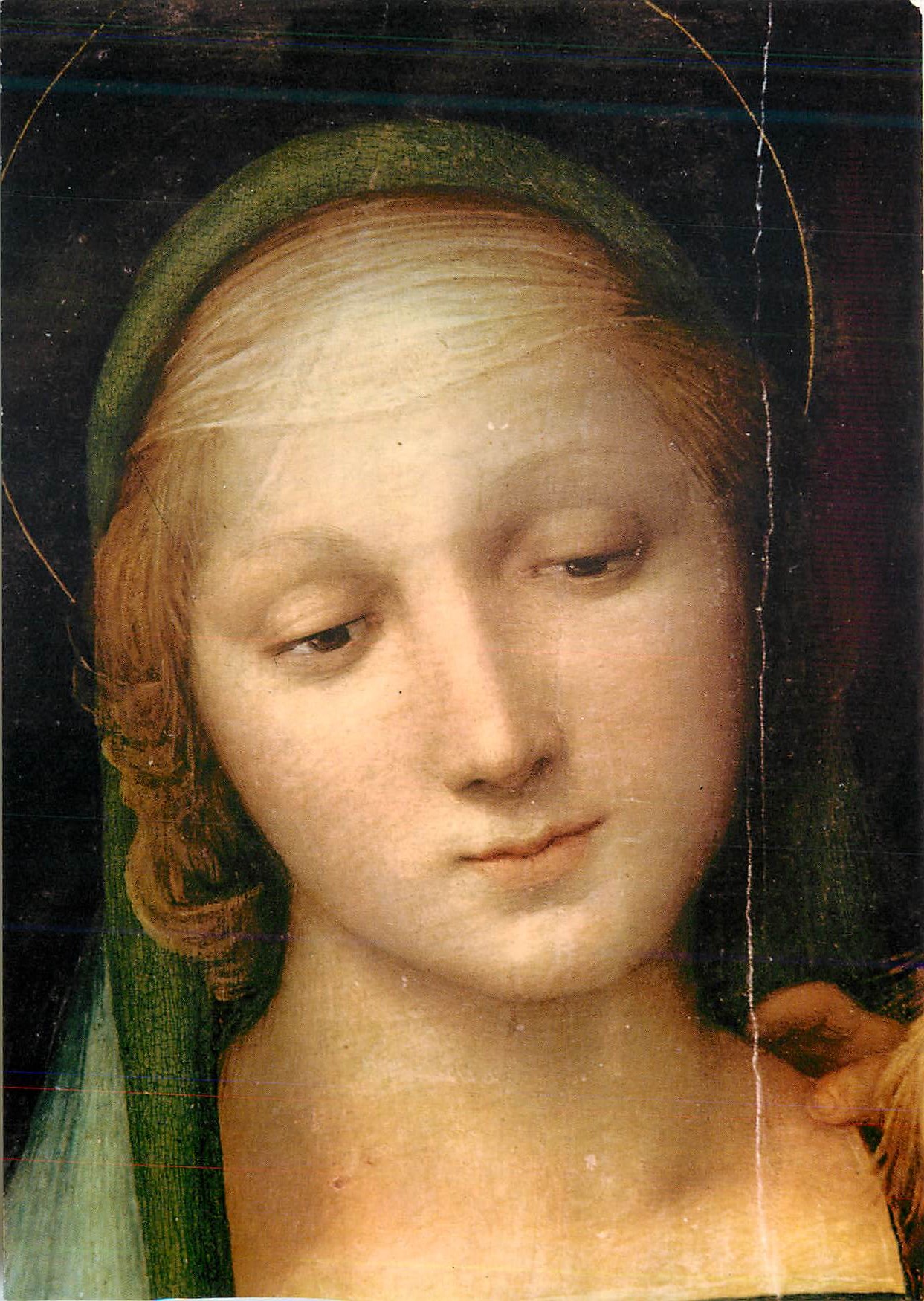 CPM Firenze Galleria Pitti Madone du Grand Duc (Detail)