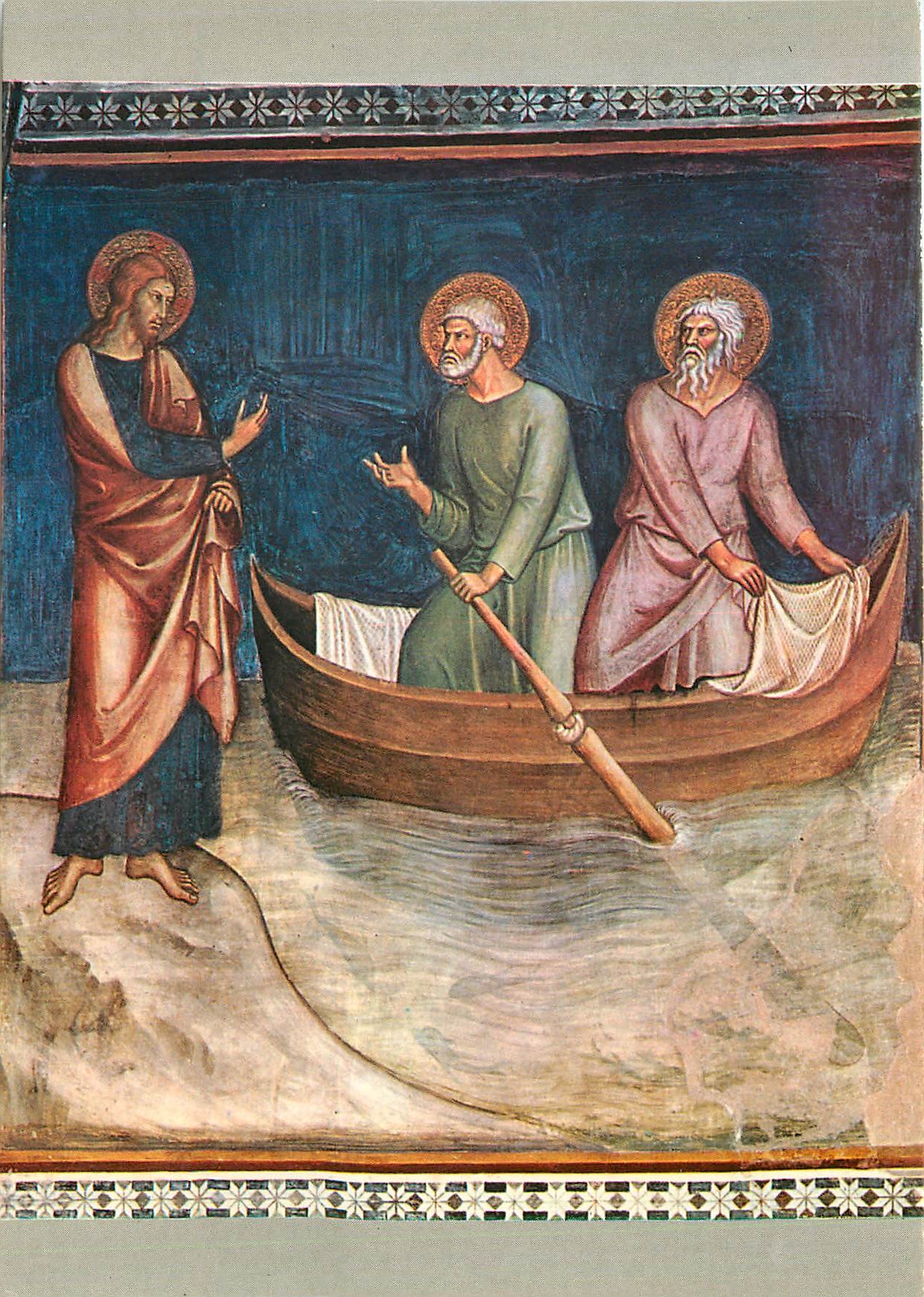 CPM Citta di S Gimignano Eglise Collegiale Barna da Siena 1380 La Peche Miraculeuse