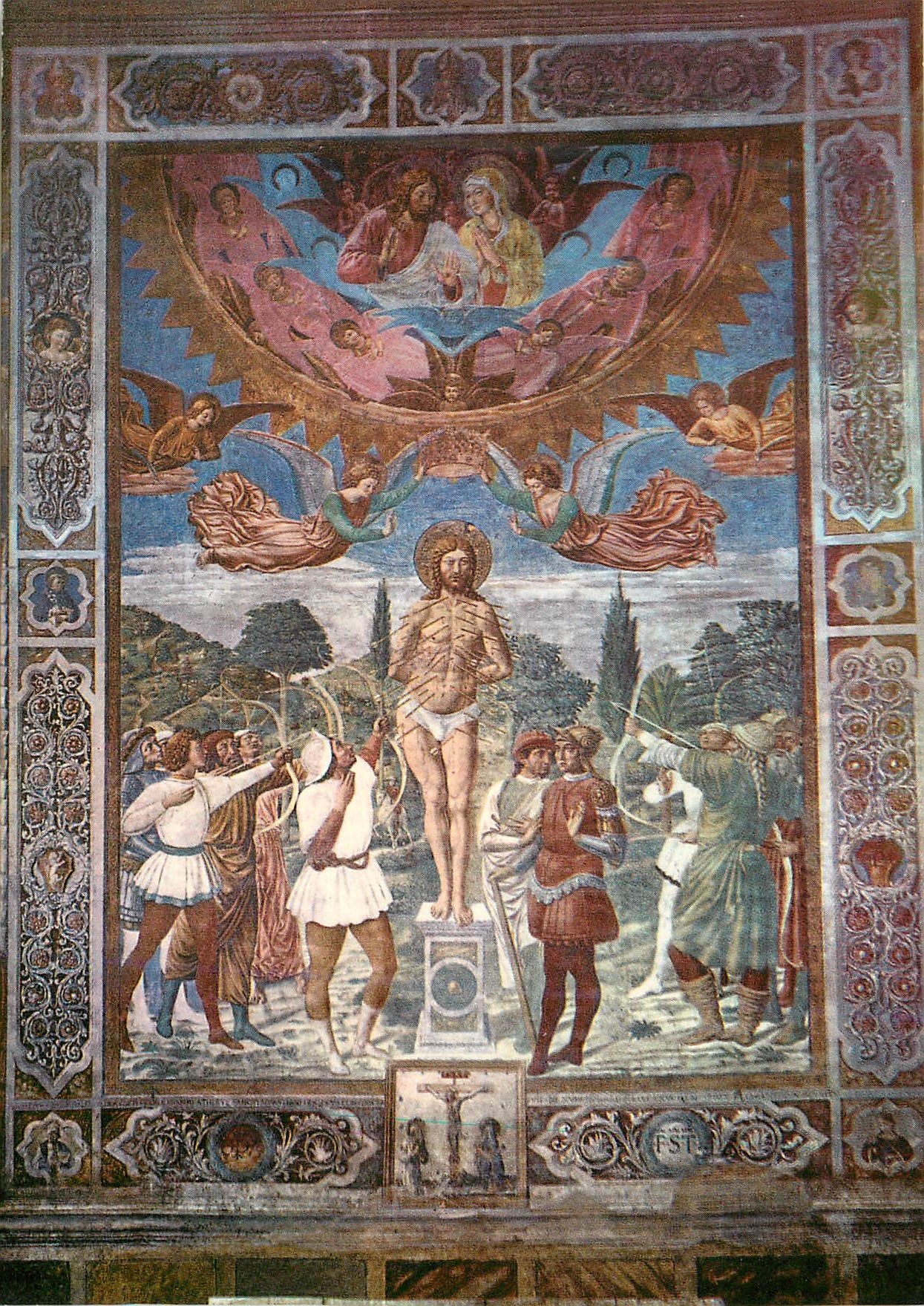 CPM Citta di S Gimignano (Siena) Eglise Collegiale St Sebastien (B Gozzoli)