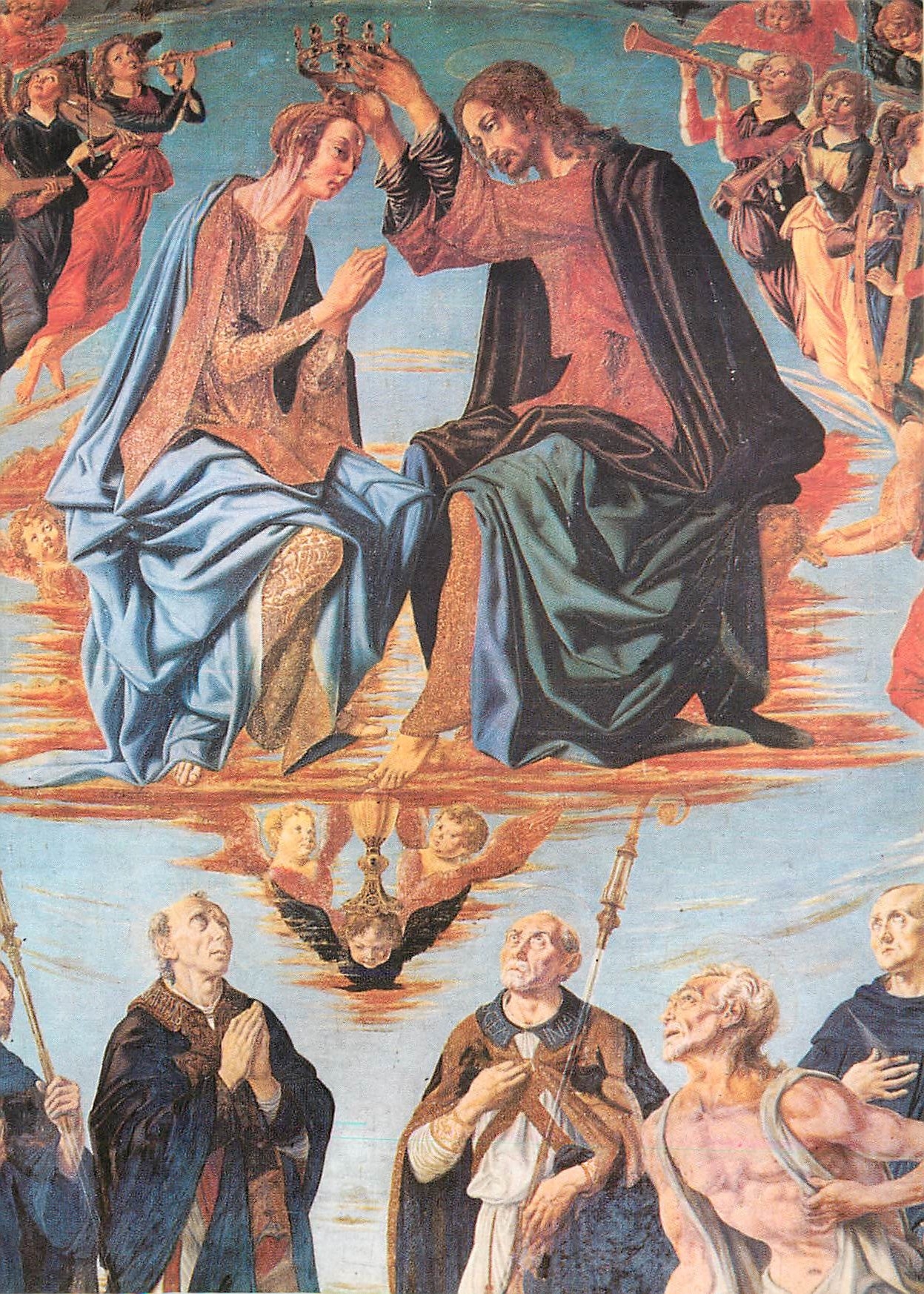 CPM S Gimignano Chiesa S Agostino Couronnement de la Vierge (Piero del Pollaiolo 1483)