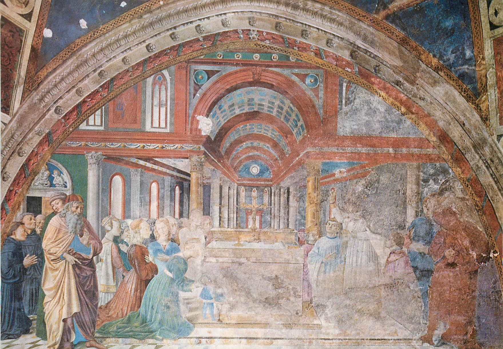 CPM S Gimignano Chiesa S Agostino L'Eveque St Augustin Benit le Peuple d'Hippone (B Gozzoli 1465)