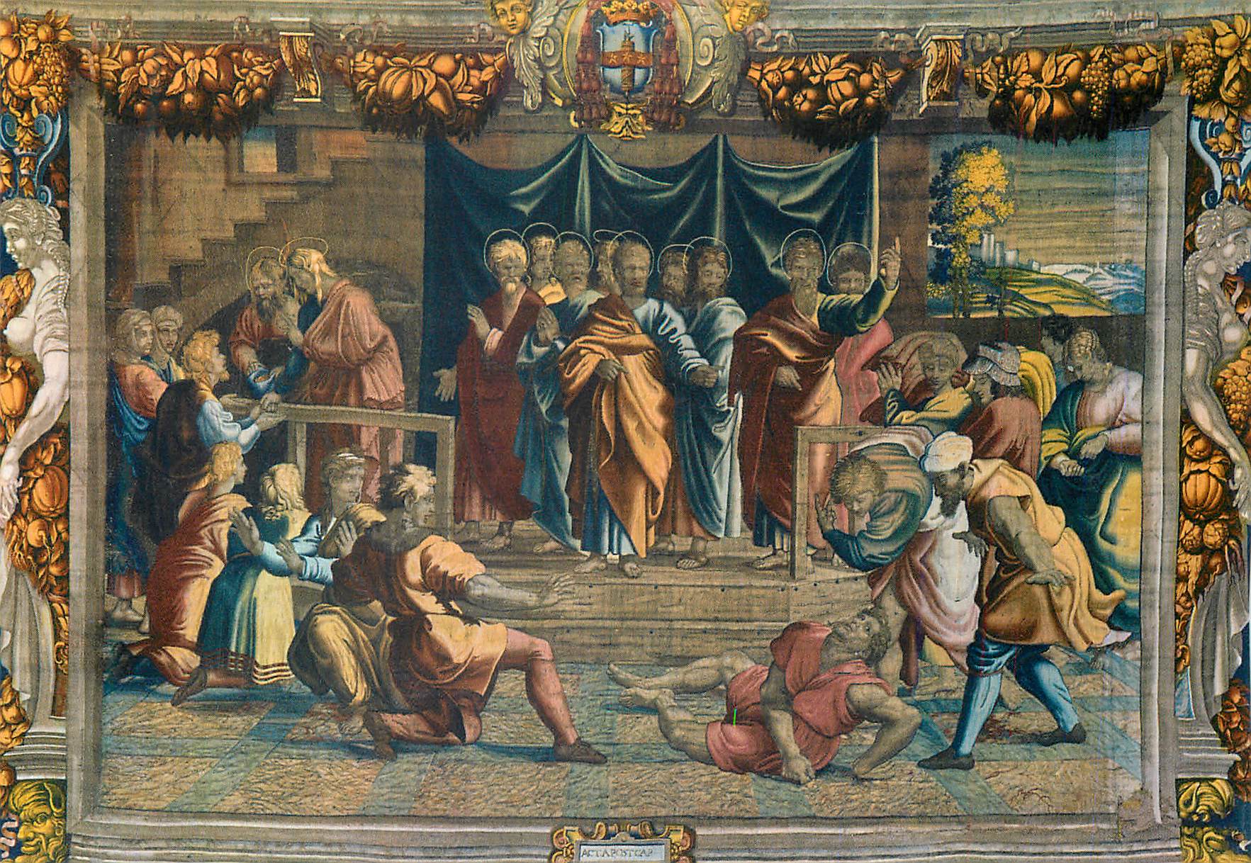 CPM Urbino Galleria Nazionale della Marche la Palazzo Ducale La Mort d'Ananis Tapisserie