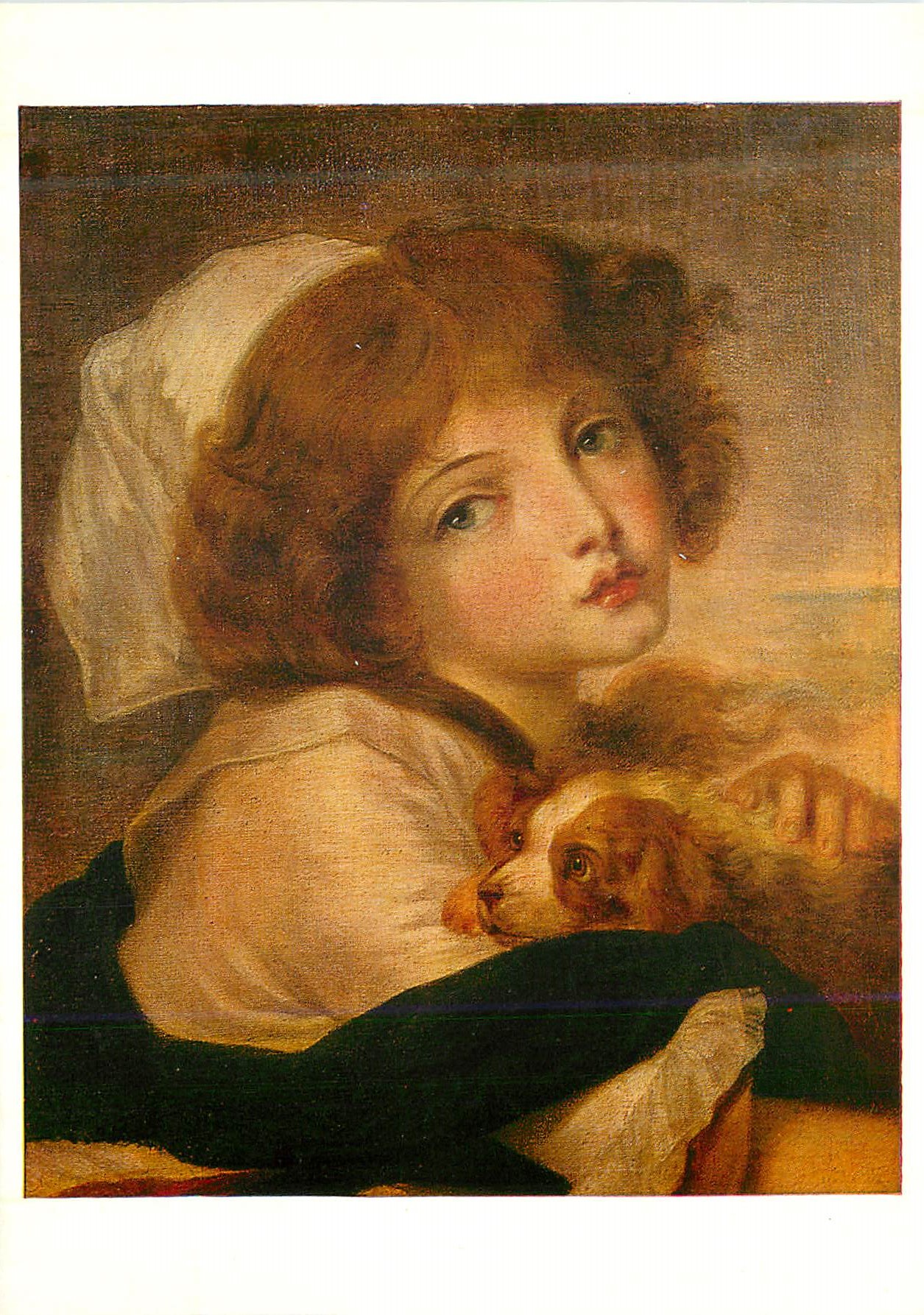 CPM Musee Cognaca Jay Paris Jean Baptiste Greuze (1725 1805) Jeune Fille au Petit Chien