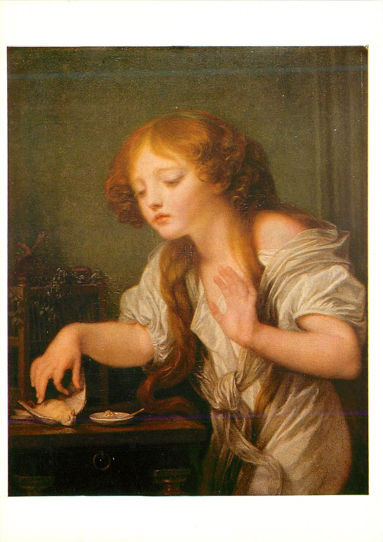 CPM Musee du Louvre Jean Baptiste Greuze (1725 1805) L'Oiseau Mort