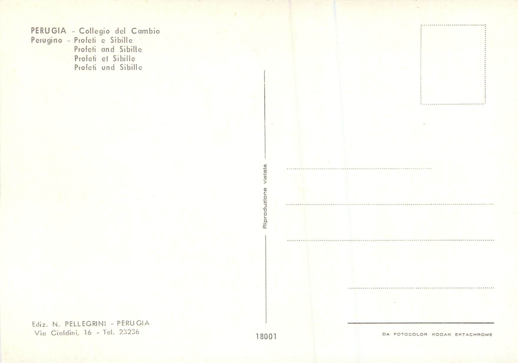 CPM Perugia Collegio del Cambio Prolefi et Sibille — Rückseite