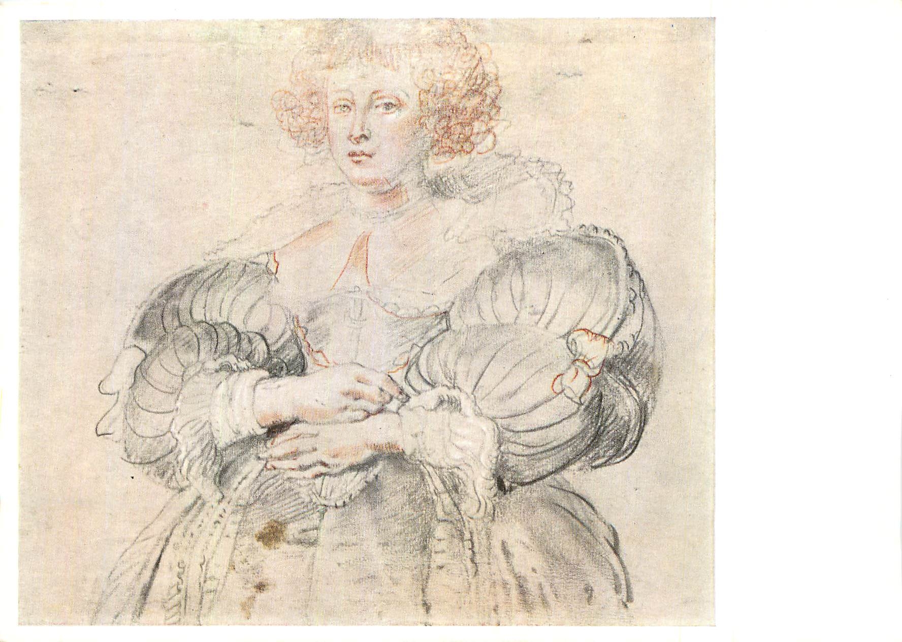 CPM Kreidezeichnung Albertina Wien Rubens Helene Fourment