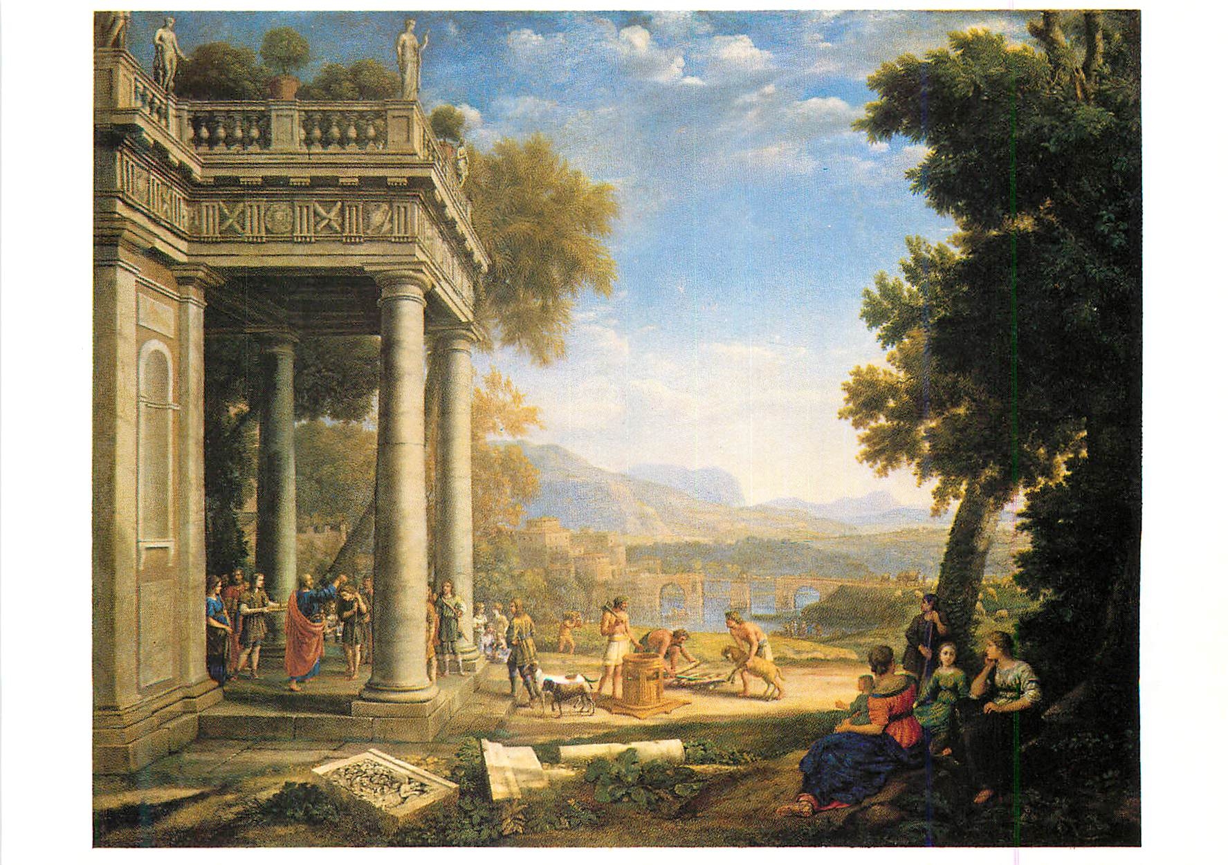 CPM Paris Musee du Louvre Claude Gellee dit le Lorrain (1600 1682) David Sacre Roi par Samuel