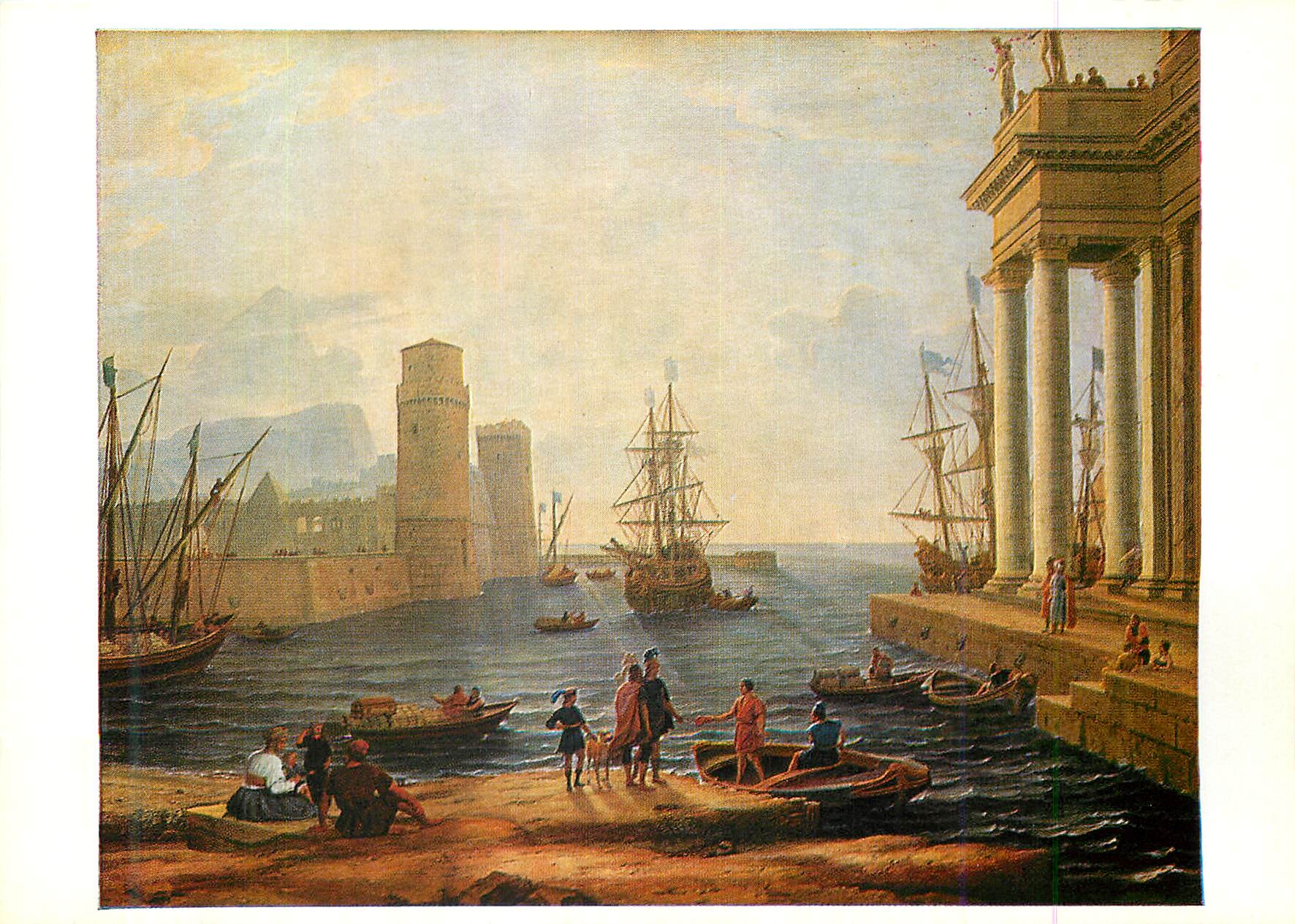 CPM Musee du Louvre Claude Lorrain (1600 1682) Vue d'un Port de Mer