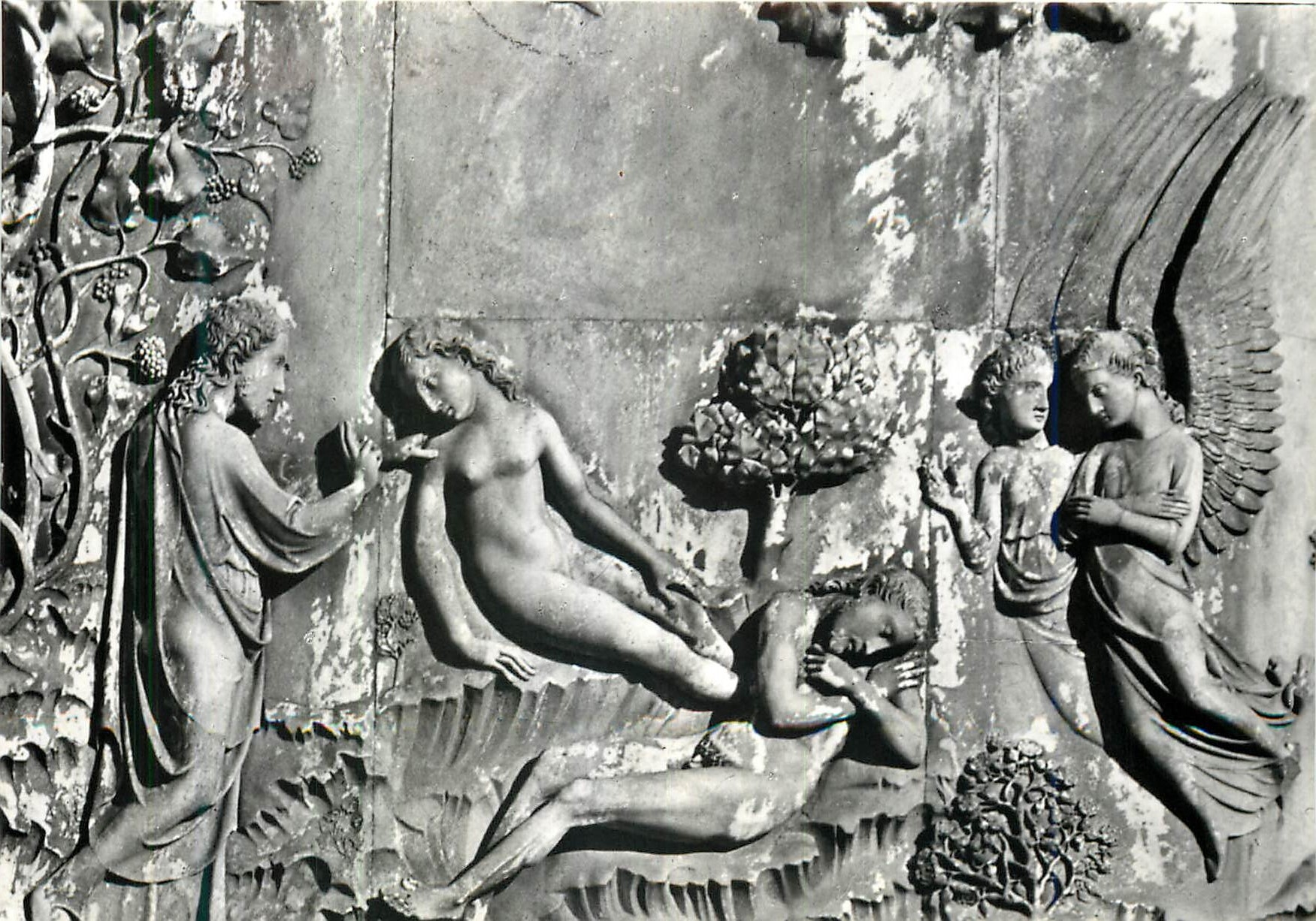 CPM Orvieto Interno Duomo Lorenzo Maitani Detail Pilier la Creation