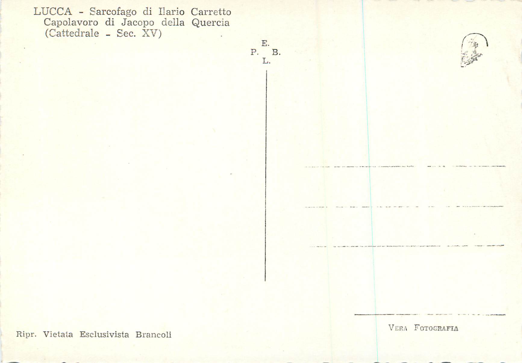 CPM Lucca Sarcofago di Ilario Carretto — Rückseite