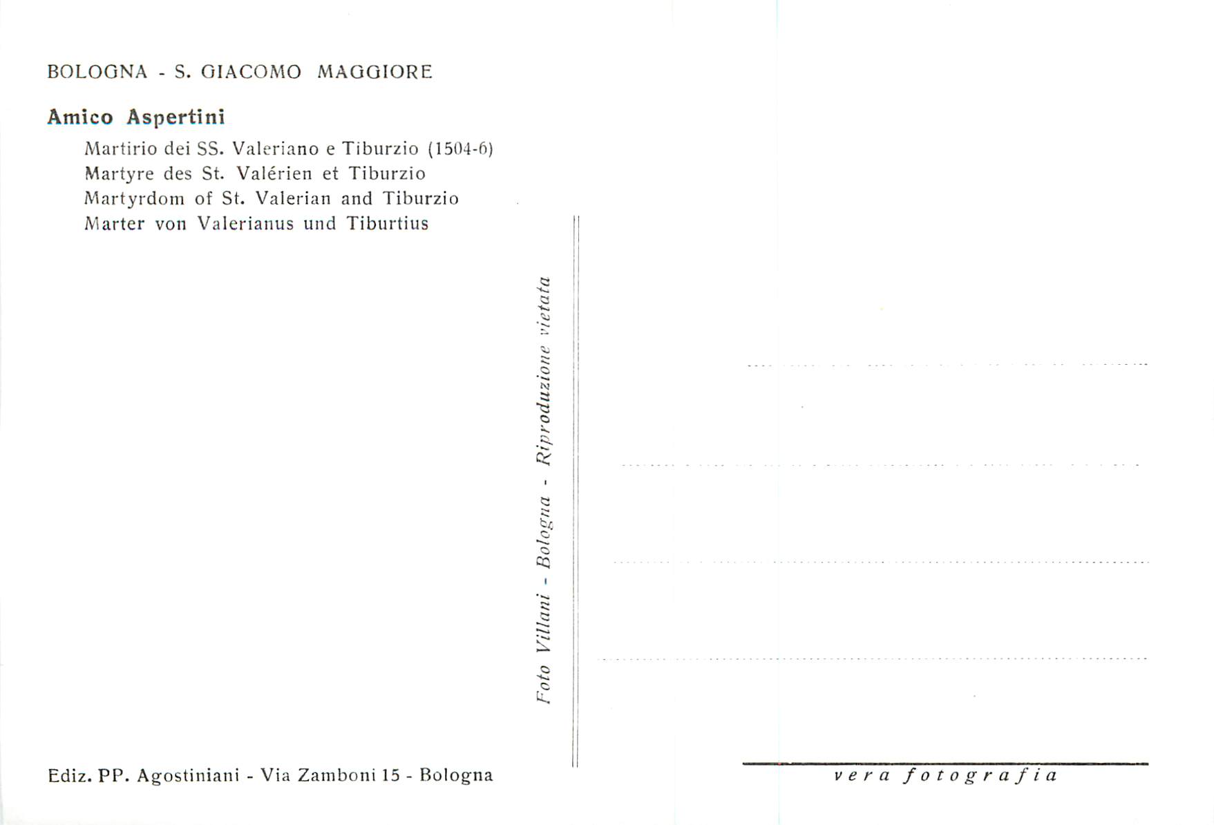 CPM Bologna S Giacomo Maggiore Amico Aspertini — Back