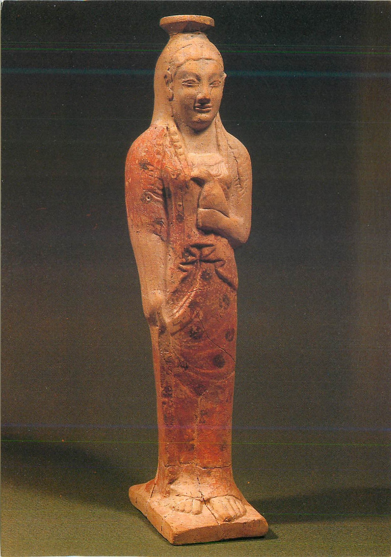 CPM Paris Musee du Louvre Vase Plastique Core a l'Oiseau