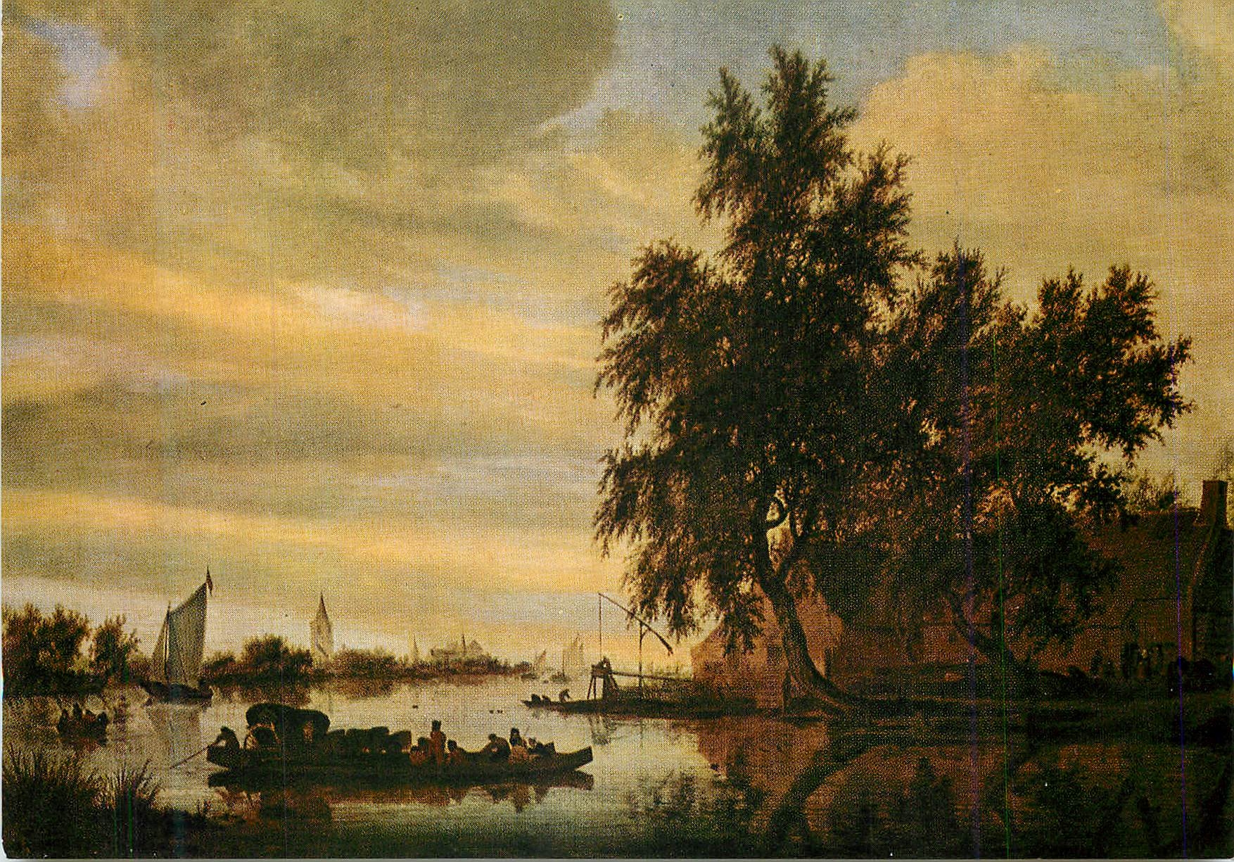 Le bac - De veerpont — Van Ruysdael Salomon (±1600-1670) — Impr. Solédi s.a.