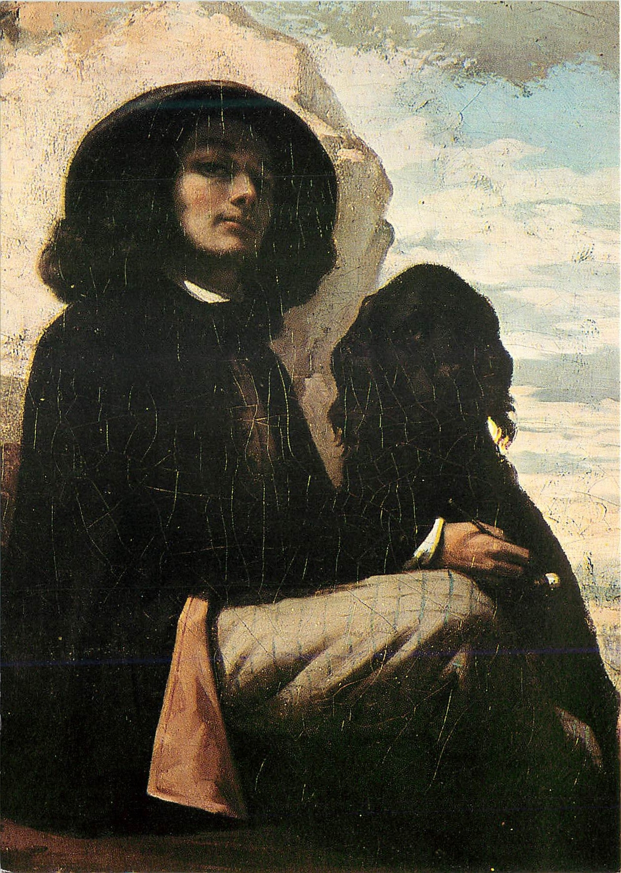 CPM Gustave Courbet Courbet au Chien Noir