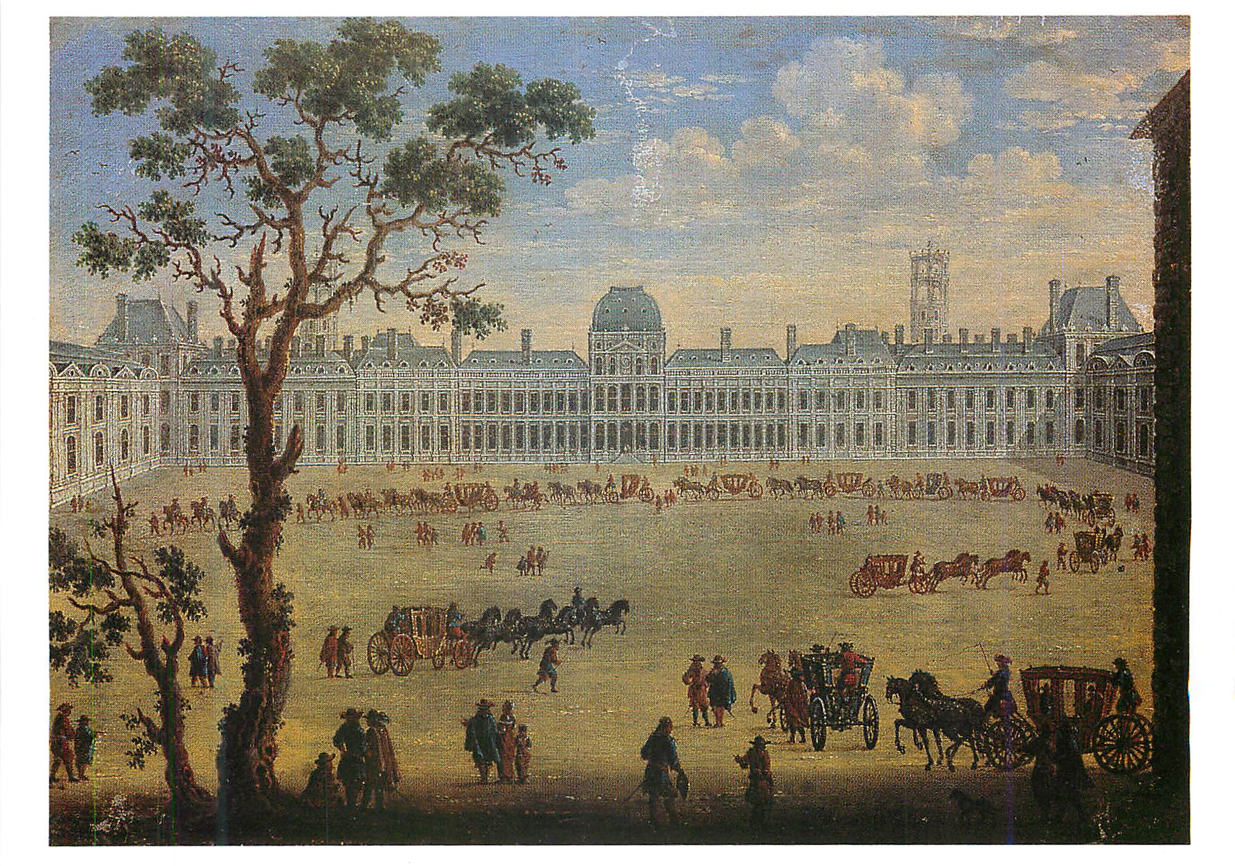 CPM Louvre Ecole Francaise Vue Imaginaire des Tuileries Toile