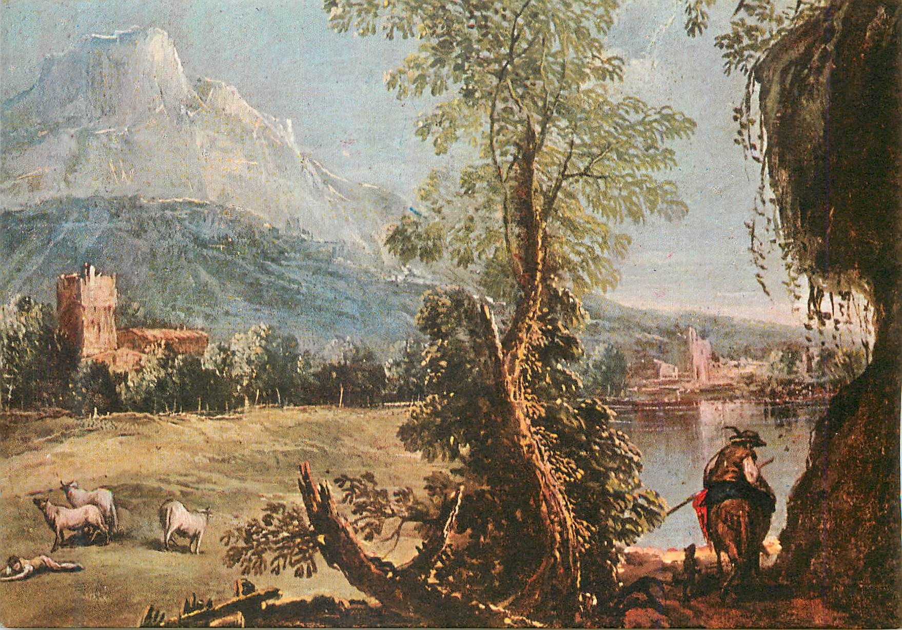 CPM Padova Museo Civico Diziani G (1689 1767) Paysage avec Lac et Montagnes
