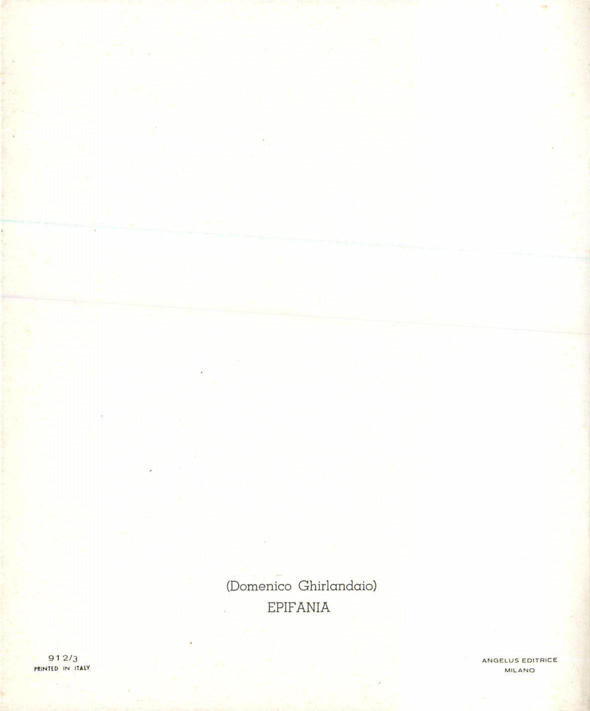CPM Epifania (Domenico Ghirlandaio) — Verso