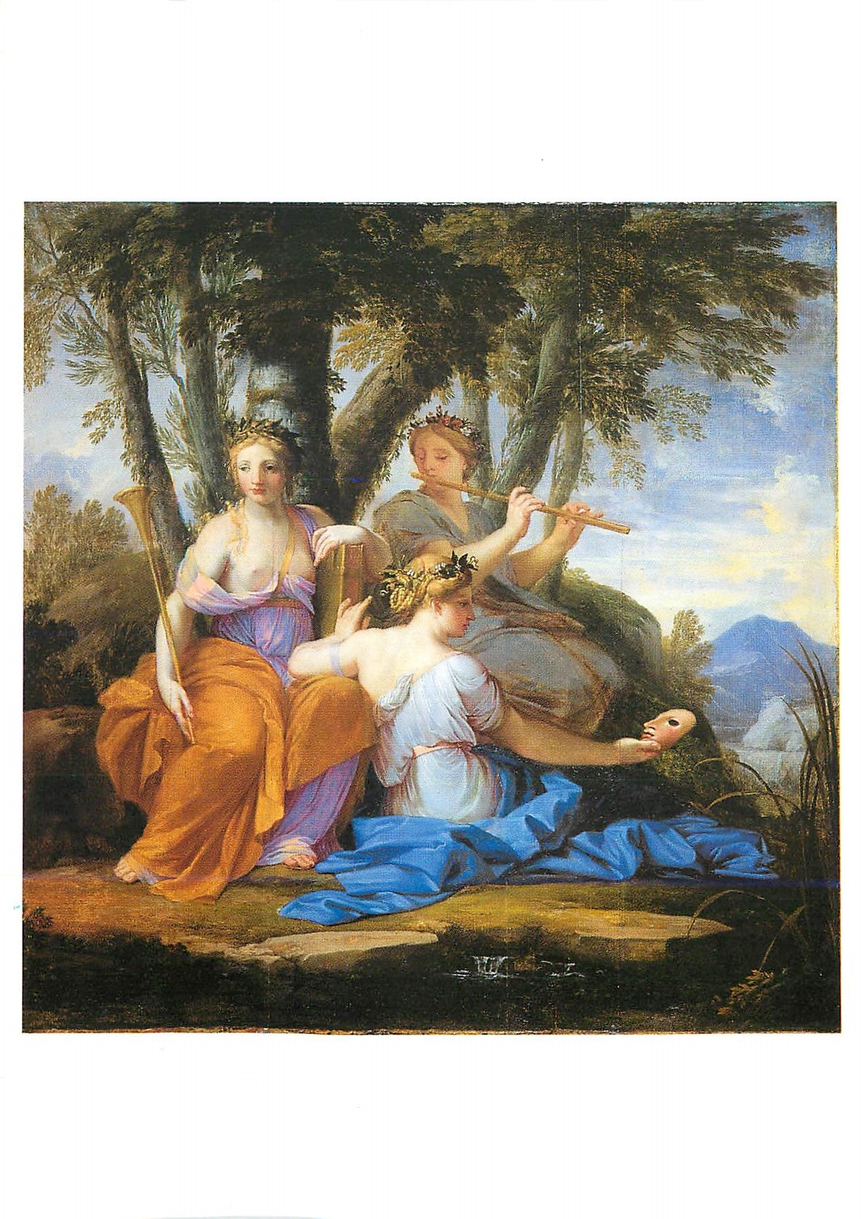 CPM Louvre le Sueur Clio Euterpe et Thalie Bois
