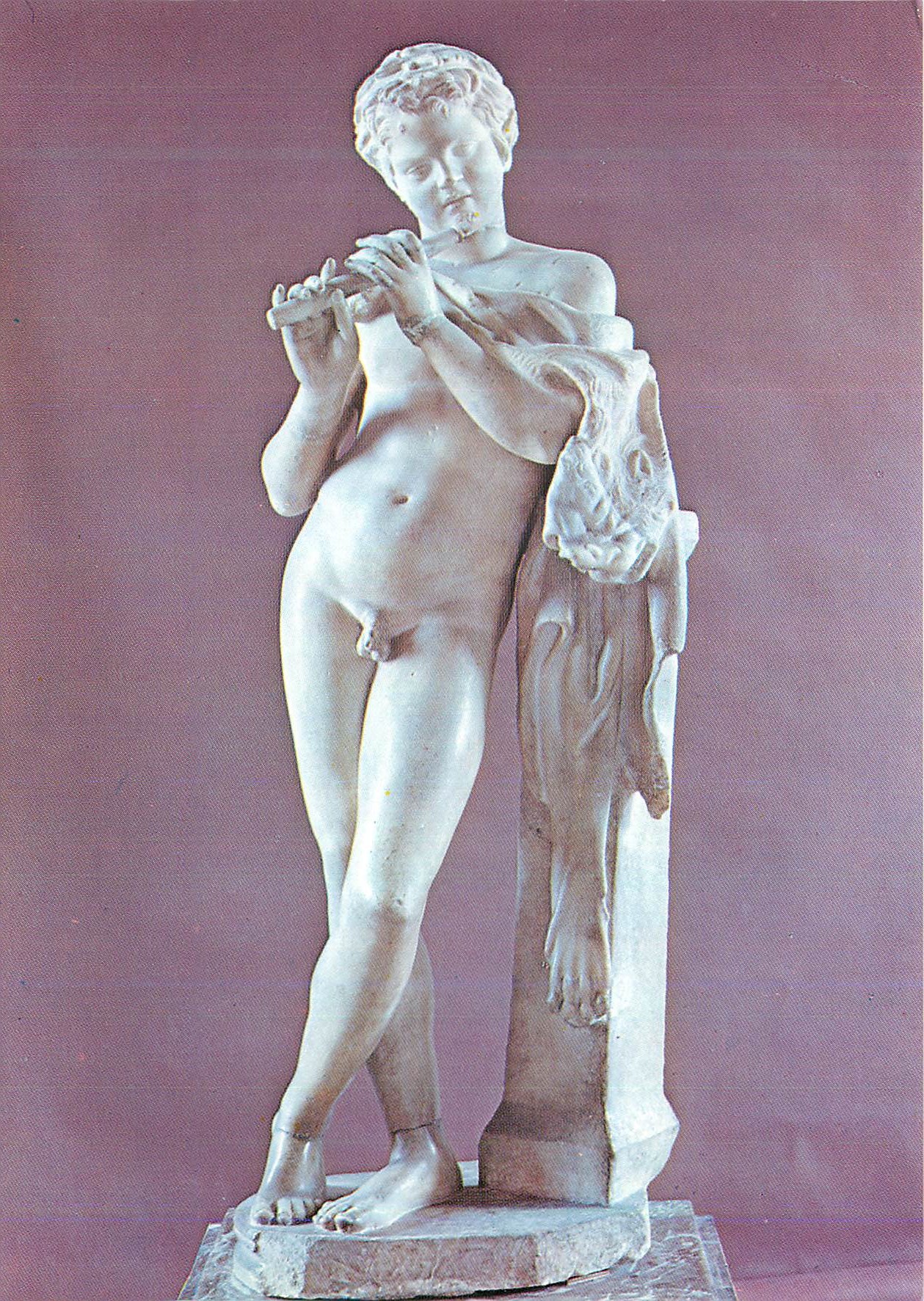 CPM Paris Musee du Louvre Satyre Fluteur Vetu de la Nebride