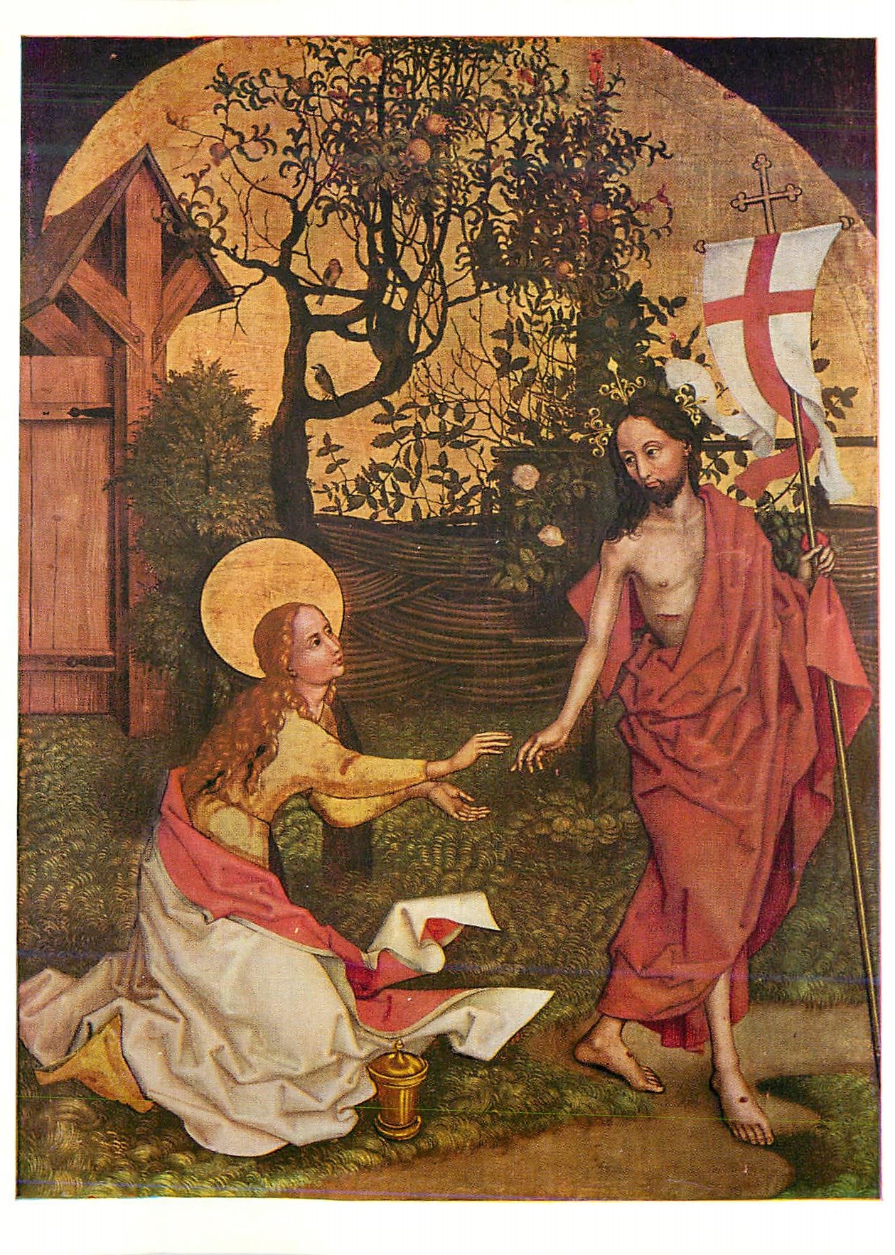 Jésus et Marie-Madeleine — Panneau du Retable des Dominicains — Martin Schongauer (1445-1491)