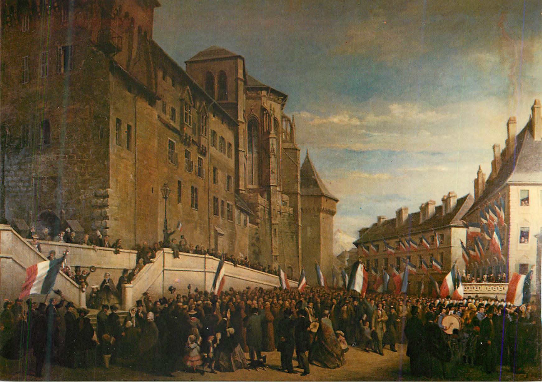 Die Chambériens, die für die Annexion der Savoie an Frankreich stimmen — Louis HOUSSEOT — Musée Savoisien, Chambery