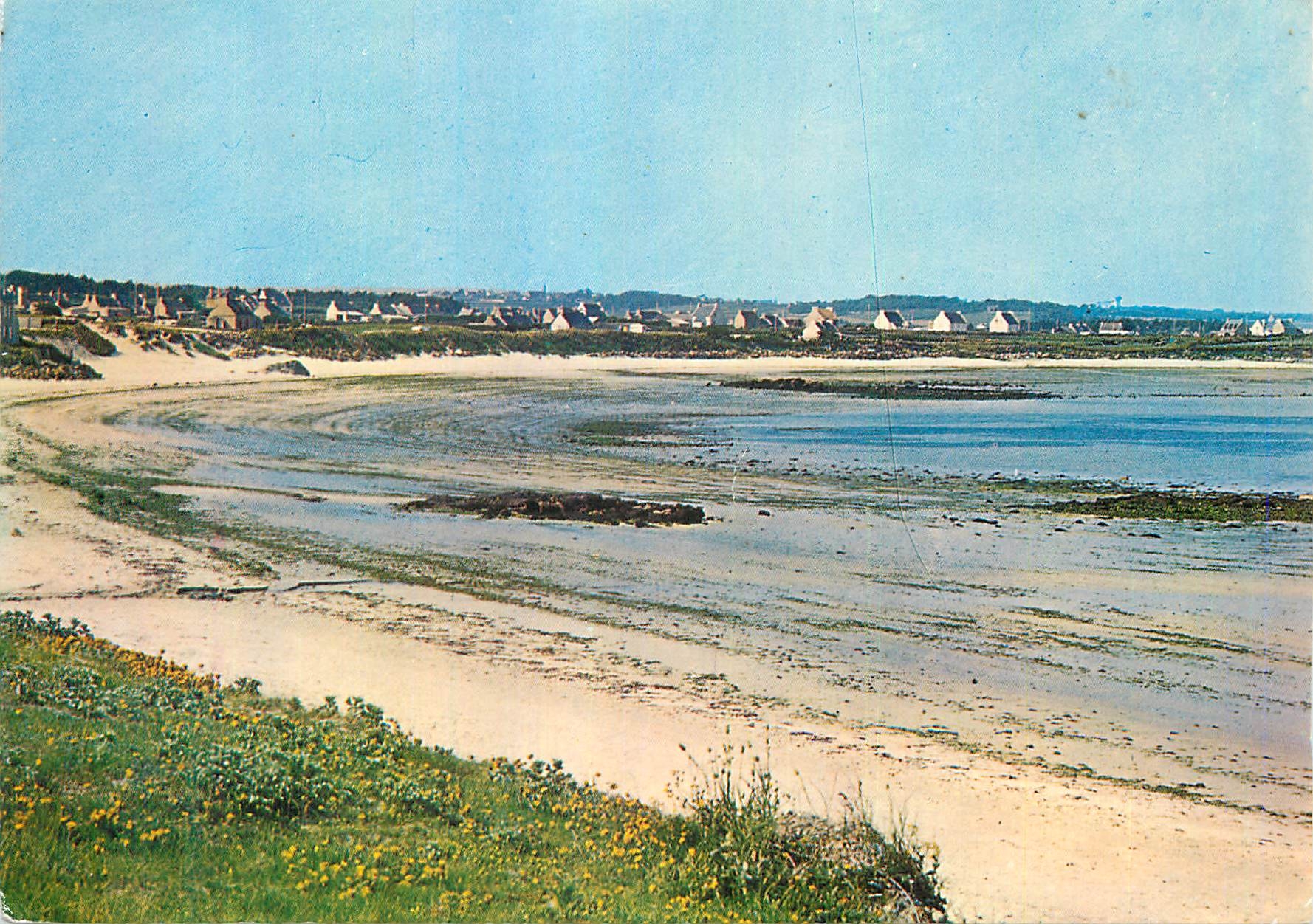 CPM Santec Couleurs de Bretagne La Grande Plage