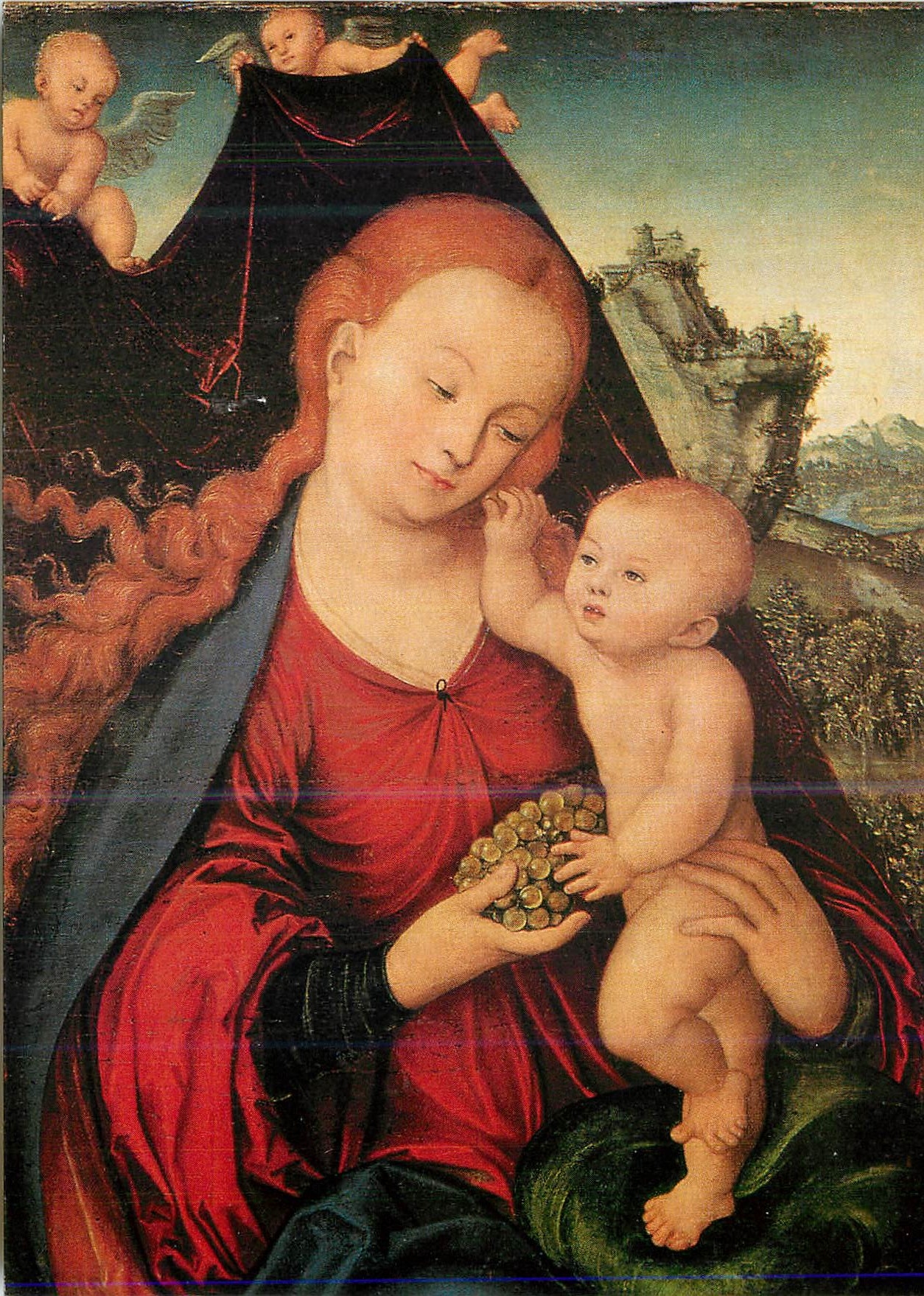 CPM Wiechmann Bildkarten Lucas Cranach (1472 1553) Maria et L'Enfant