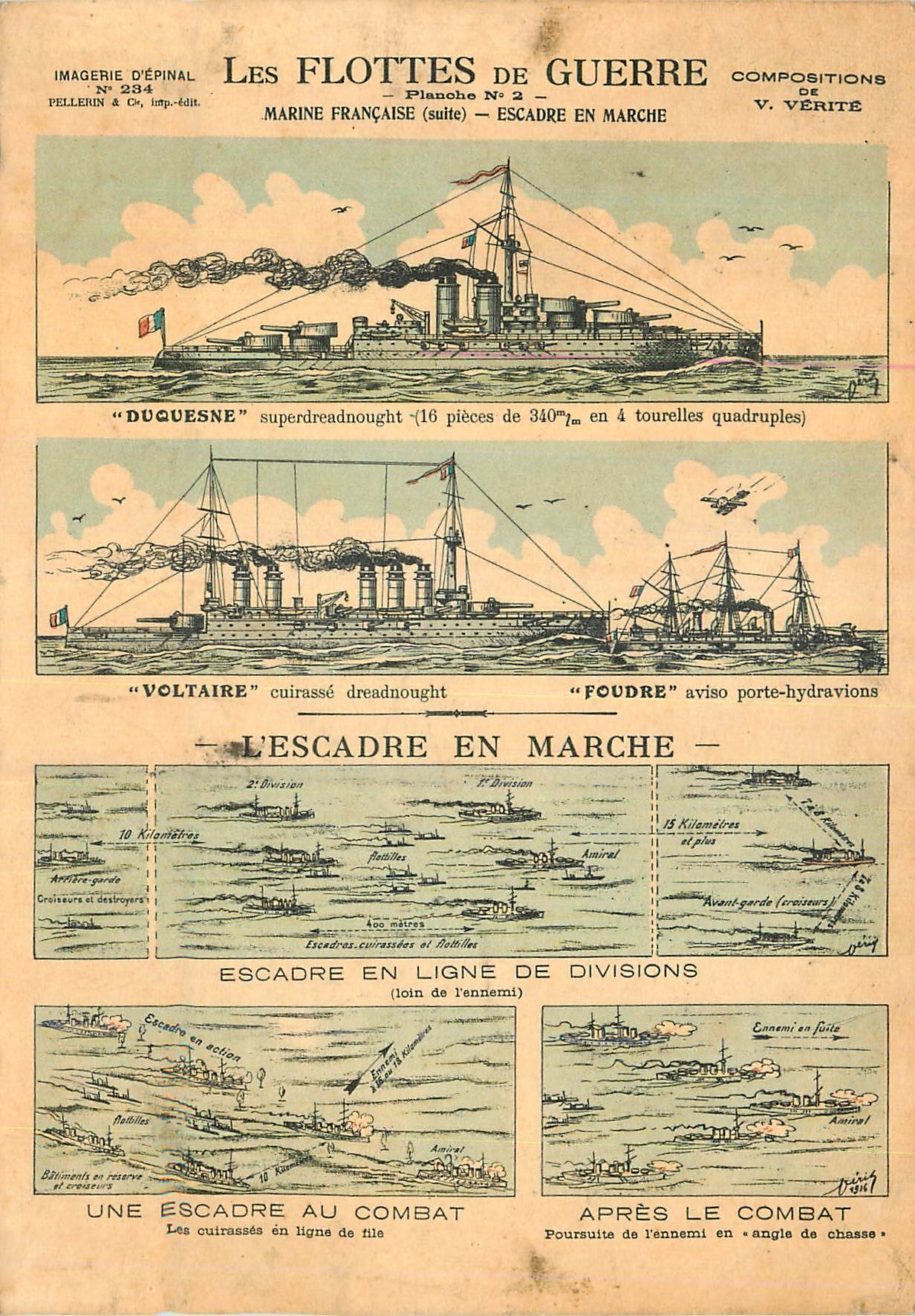 CPM Les Flottes de Guerre Maritime Francaise (suite) Escadre en Marche Bateaux