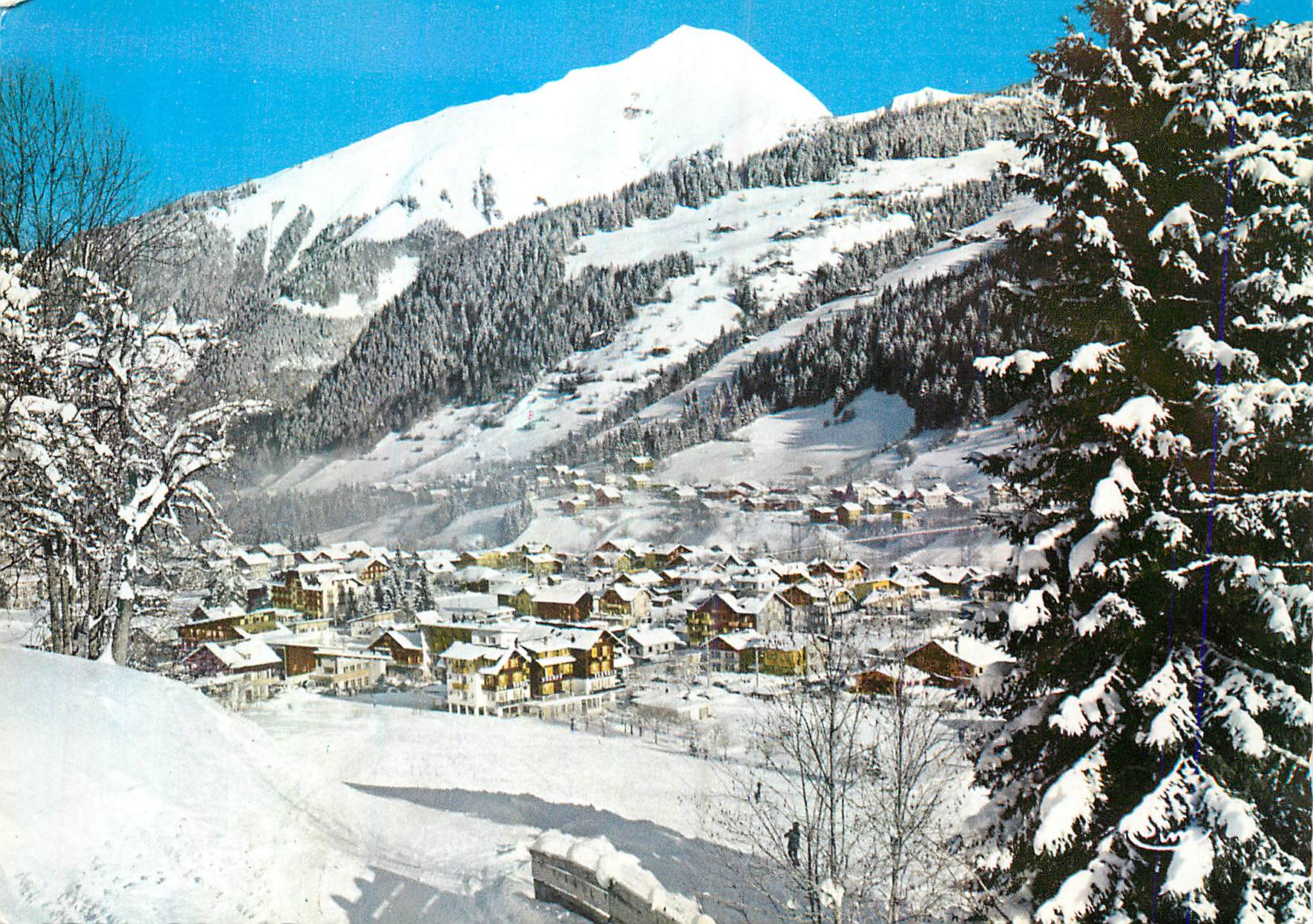 Morzine - 74 (Haute-Savoie) — vue d'hiver depuis la piste du Pleney — éditeur Combier