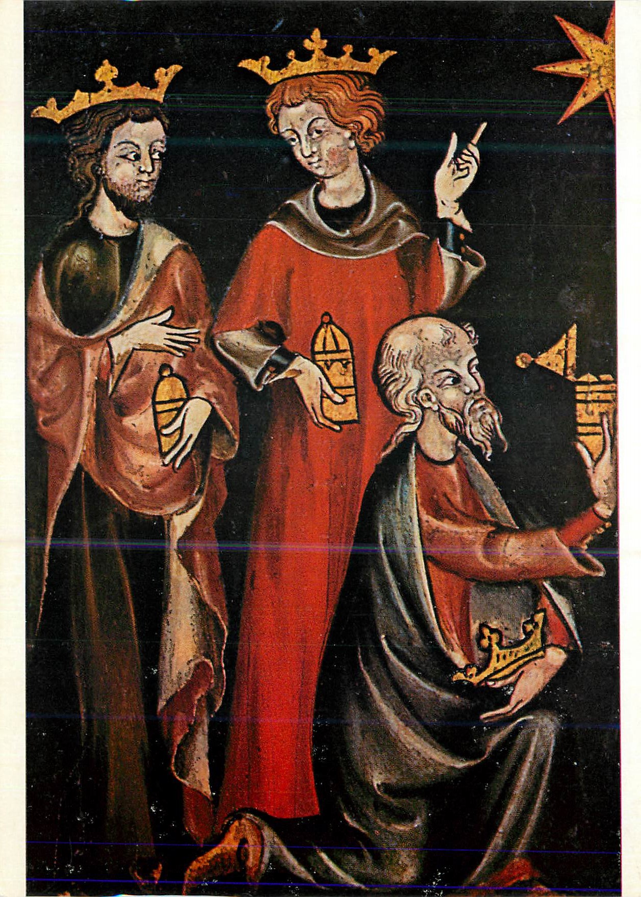 CPM Louvre Paris Die Heiligen Drei Konige Rheinische Schule um 1340