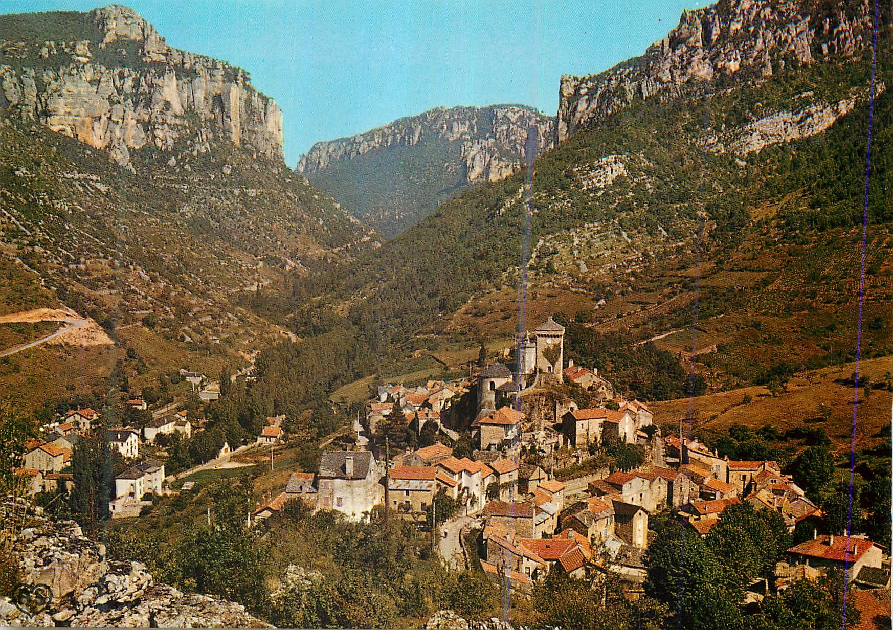 Le Rozier Peyreleau — vue panoramique sur l'entrée des Gorges du Tarn — Société des Cartes Postales APA-POUX