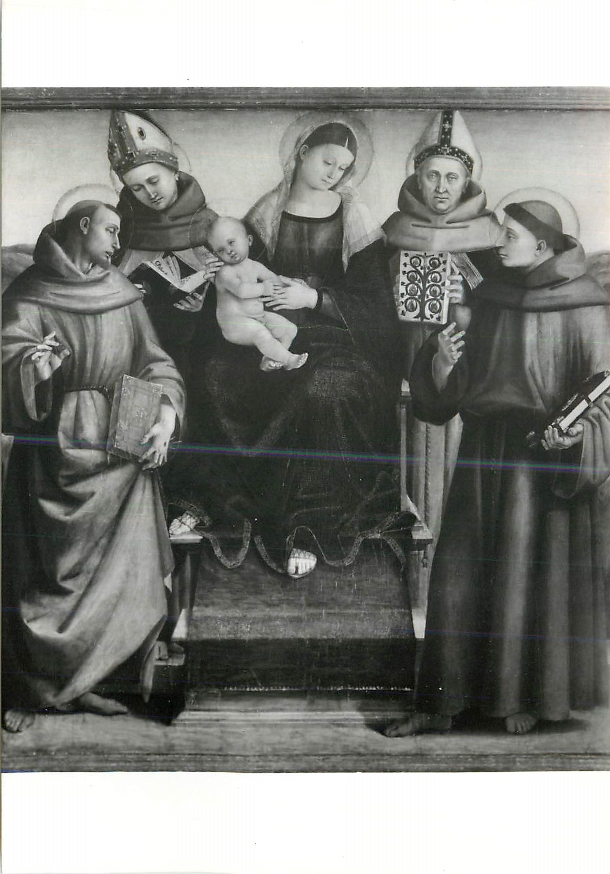 CPM Cortona m 650 Madonna avec Jesus Le Saints (L Singorelli) Musee diocesian