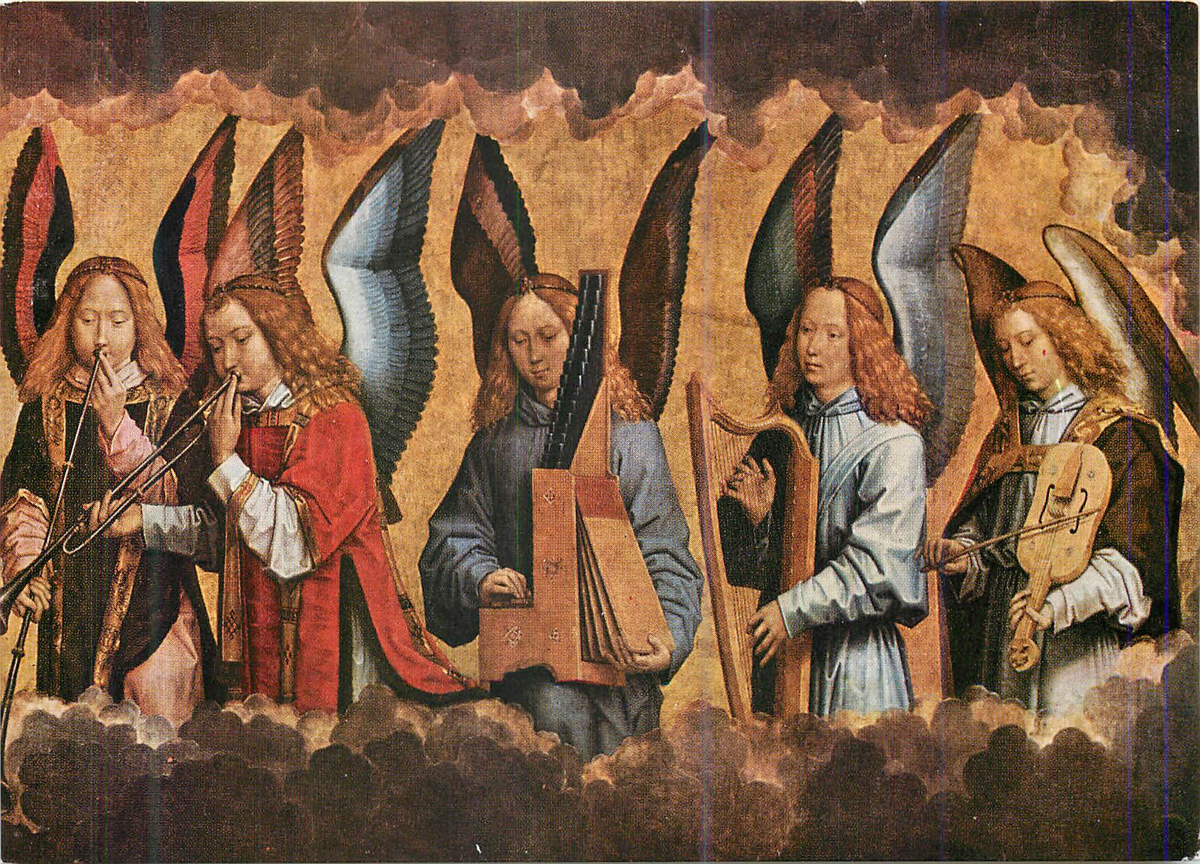 CPM Memling Hans le Christ Entoure d'Anges Musiciens (Volet Droit)