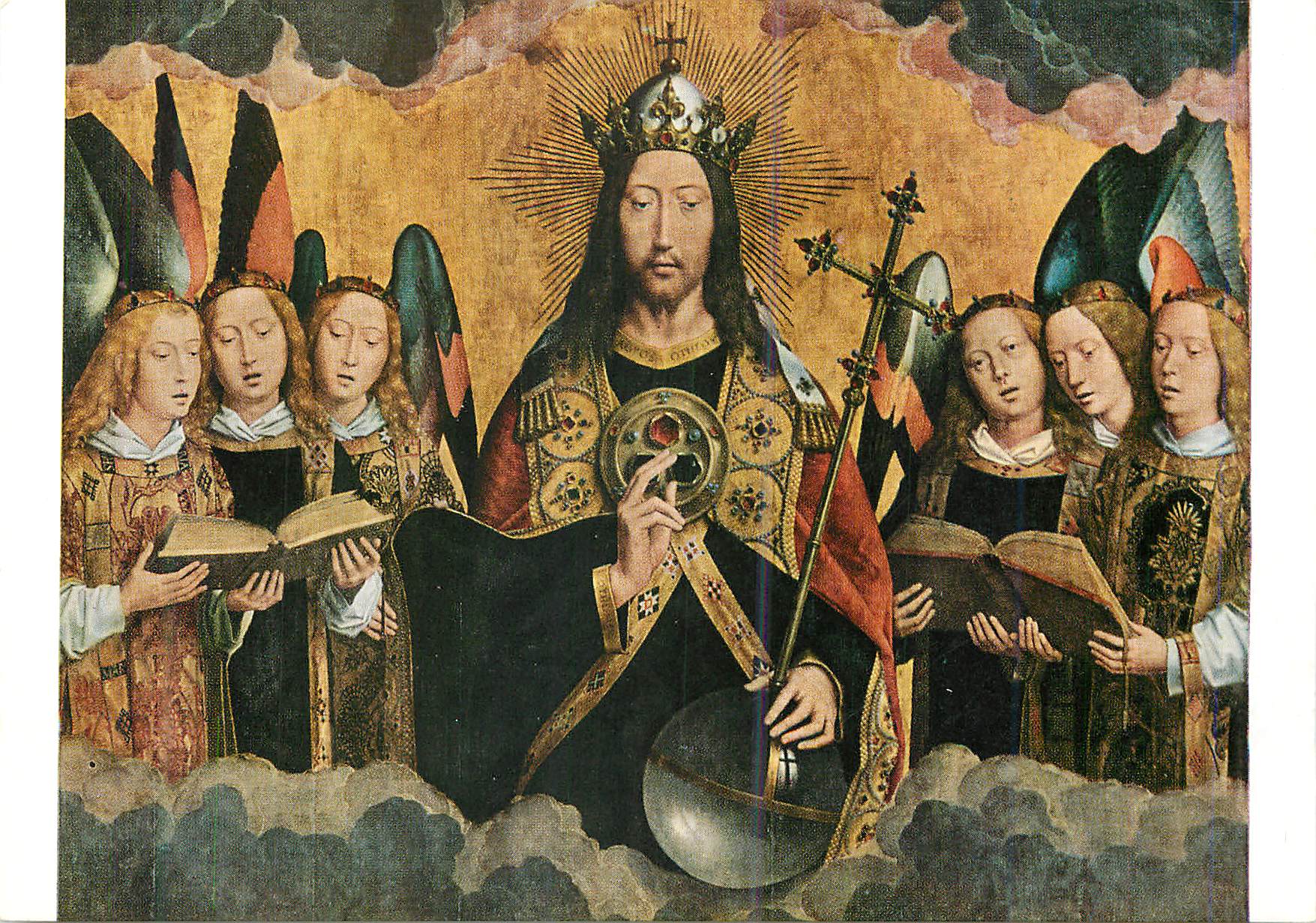 CPM Memling Hans le Christ Entoure d'Anges Musiciens (Panneau Central)