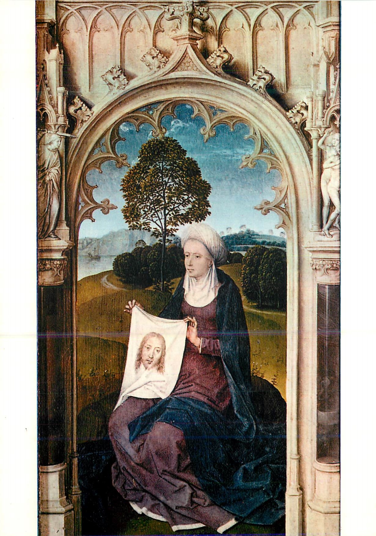 CPM Hans Memling l'Adoration des Mages Volet Exterieur Ste Veronique