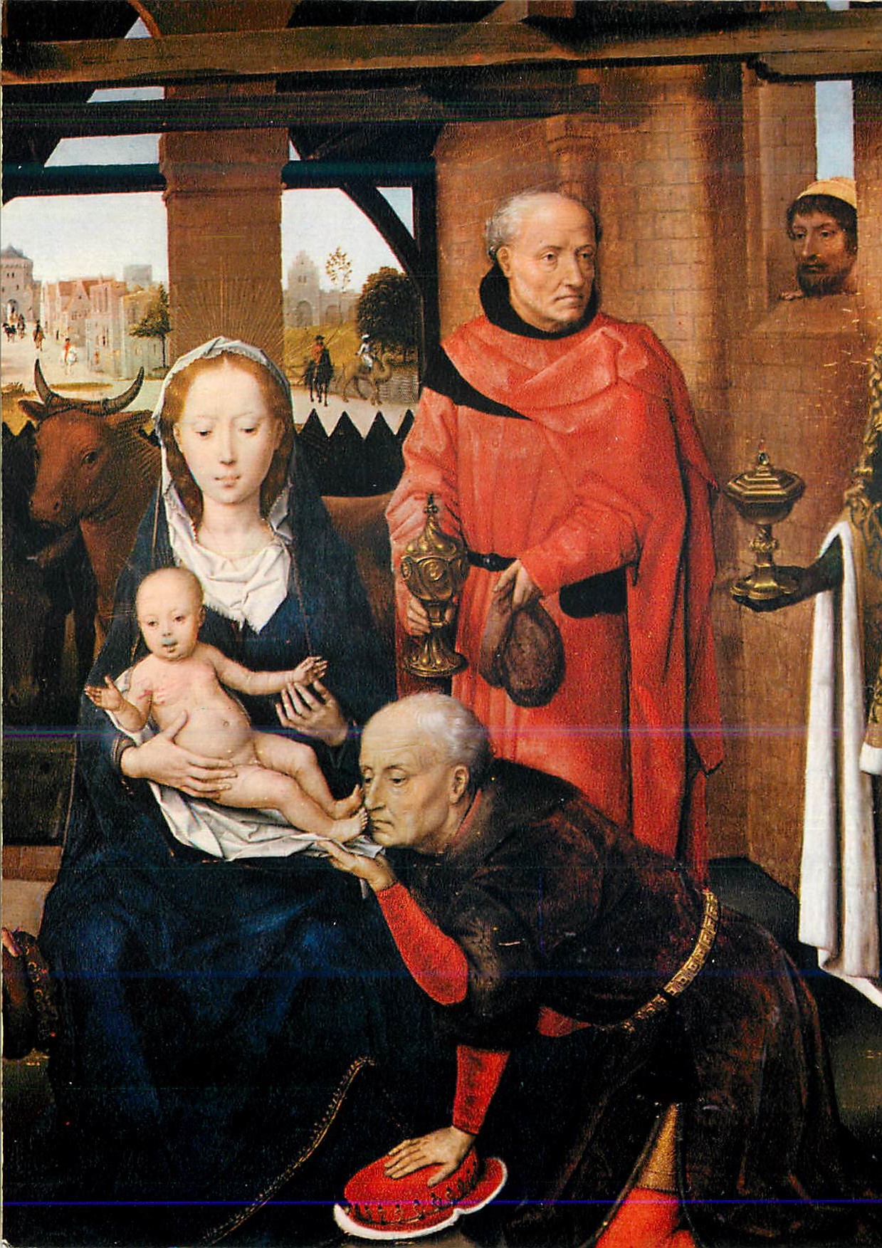 CPM Hans Memling l'Adoration des Mages Detail