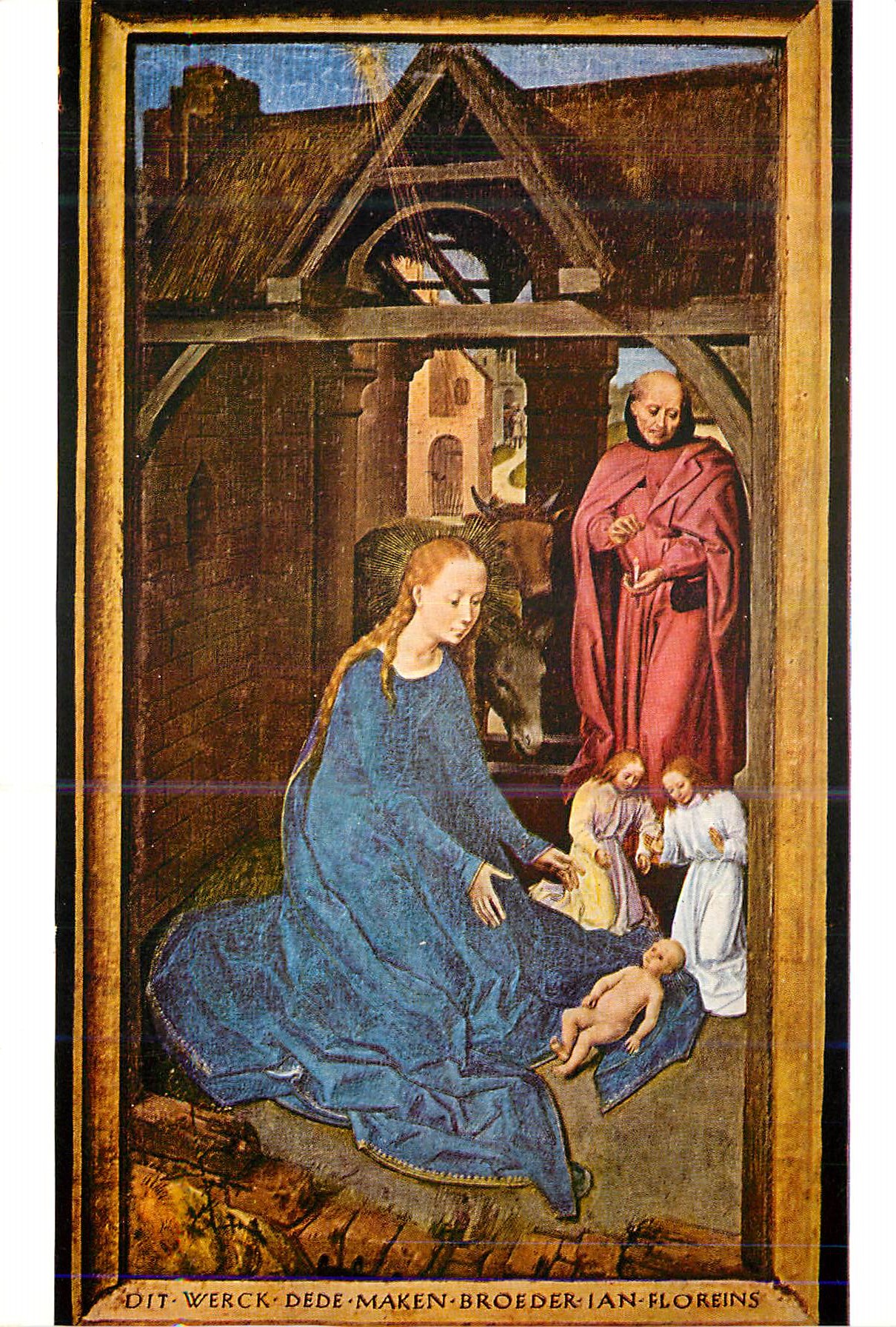 CPM H Memling l'Adoration des Mages (Detail la Nativite)