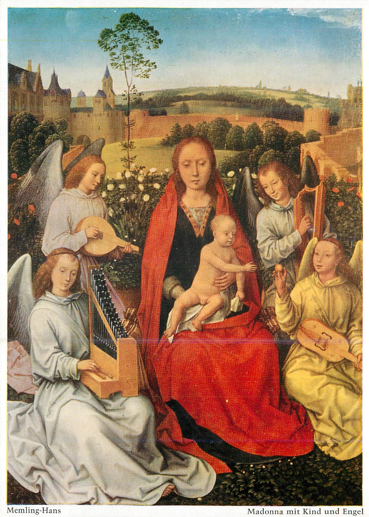 CPM Memling Hans (1433 1494) Madonna Mit Kind und Engel