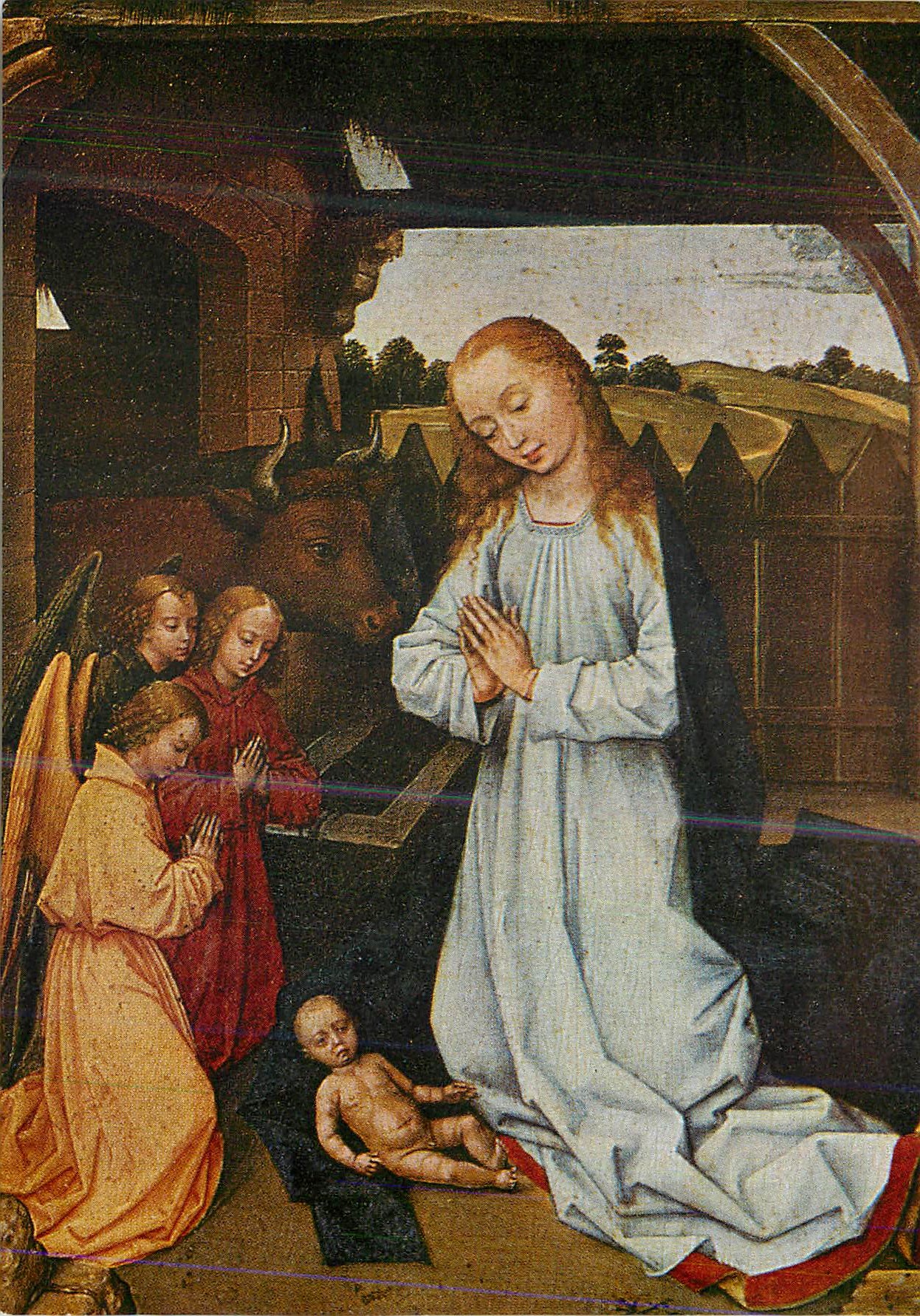 CPM Musees Royaux des Beaux Arts de Belgique Bruxelles Rogier Van Der Weyden Nativite de Geboorte