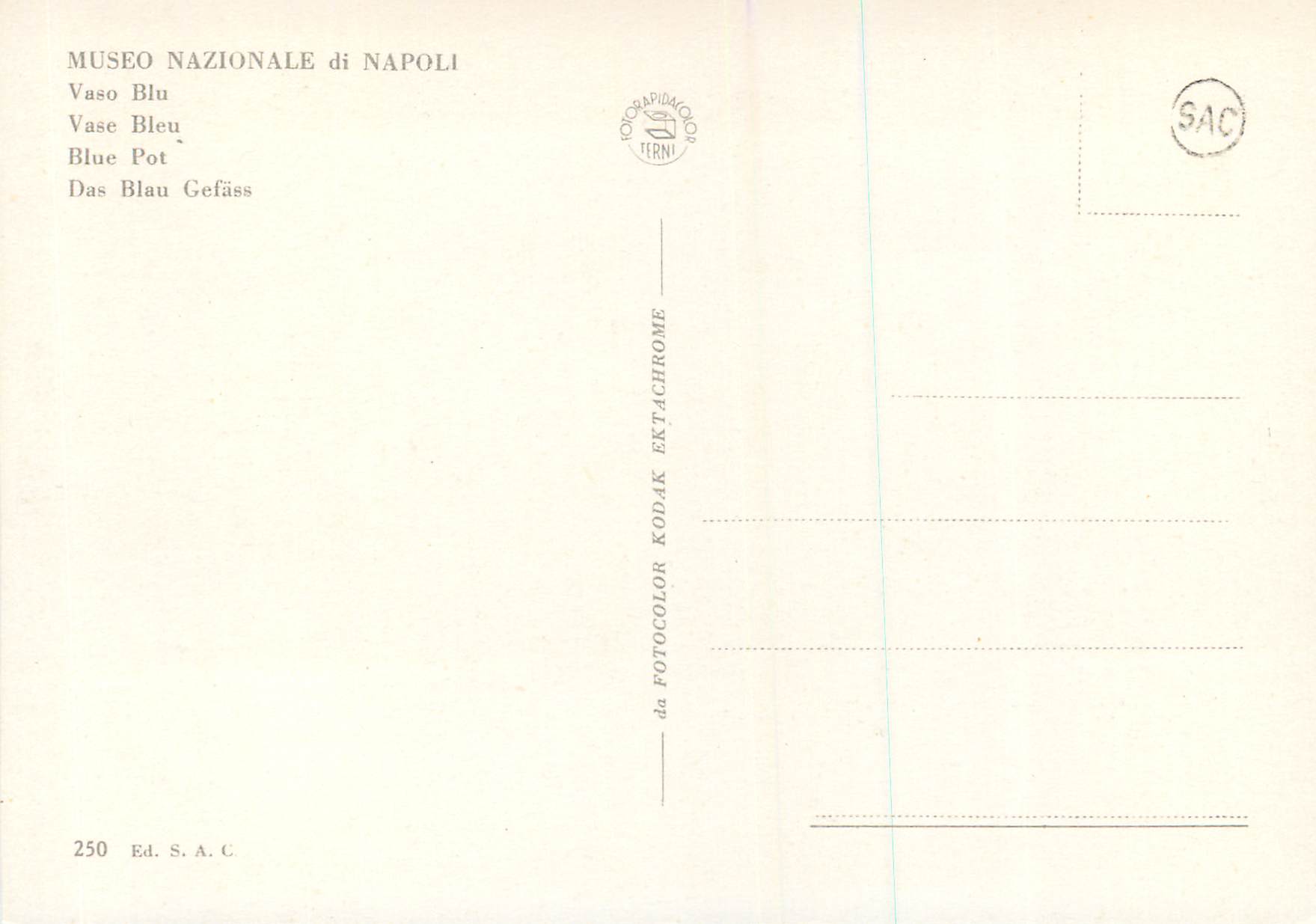 CPM Museo Nazionale di Napoli Vase Bleu — Rückseite