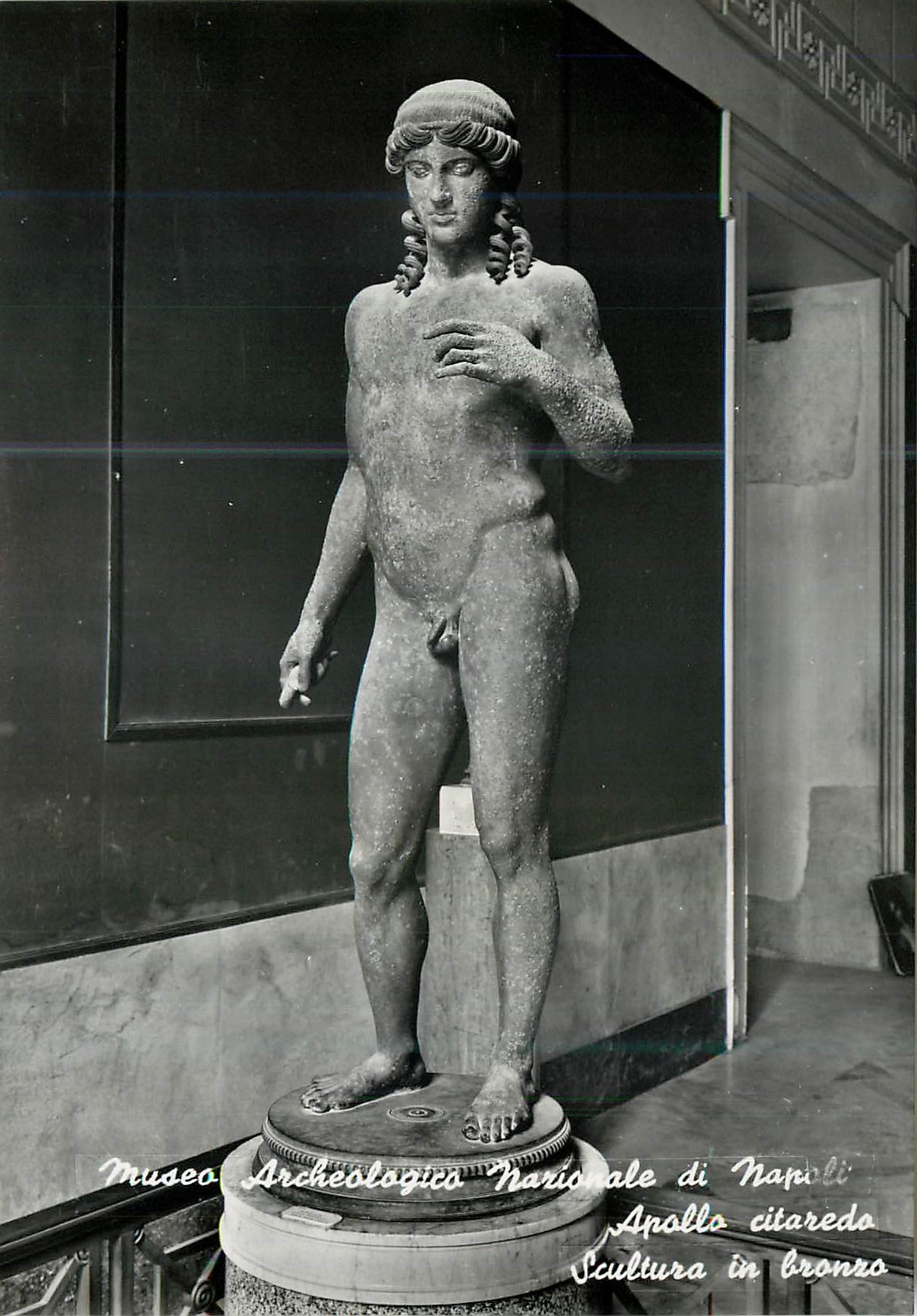 CPM Museo Archeologico Naz di Napoli Apollon Joueur de Lyre Sculpture en Bronze