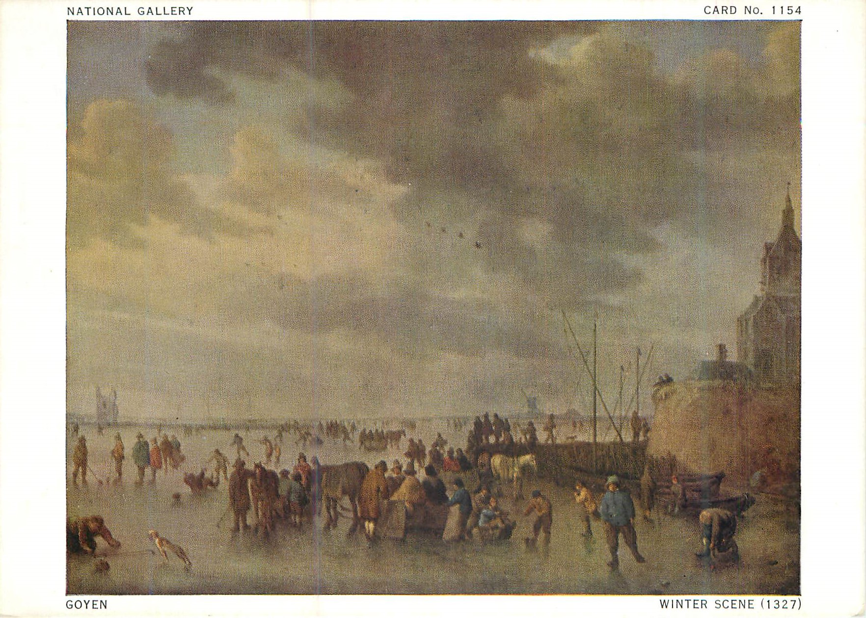 Winter Scene — Goyen (1327) — National Gallery, Card No. 1154